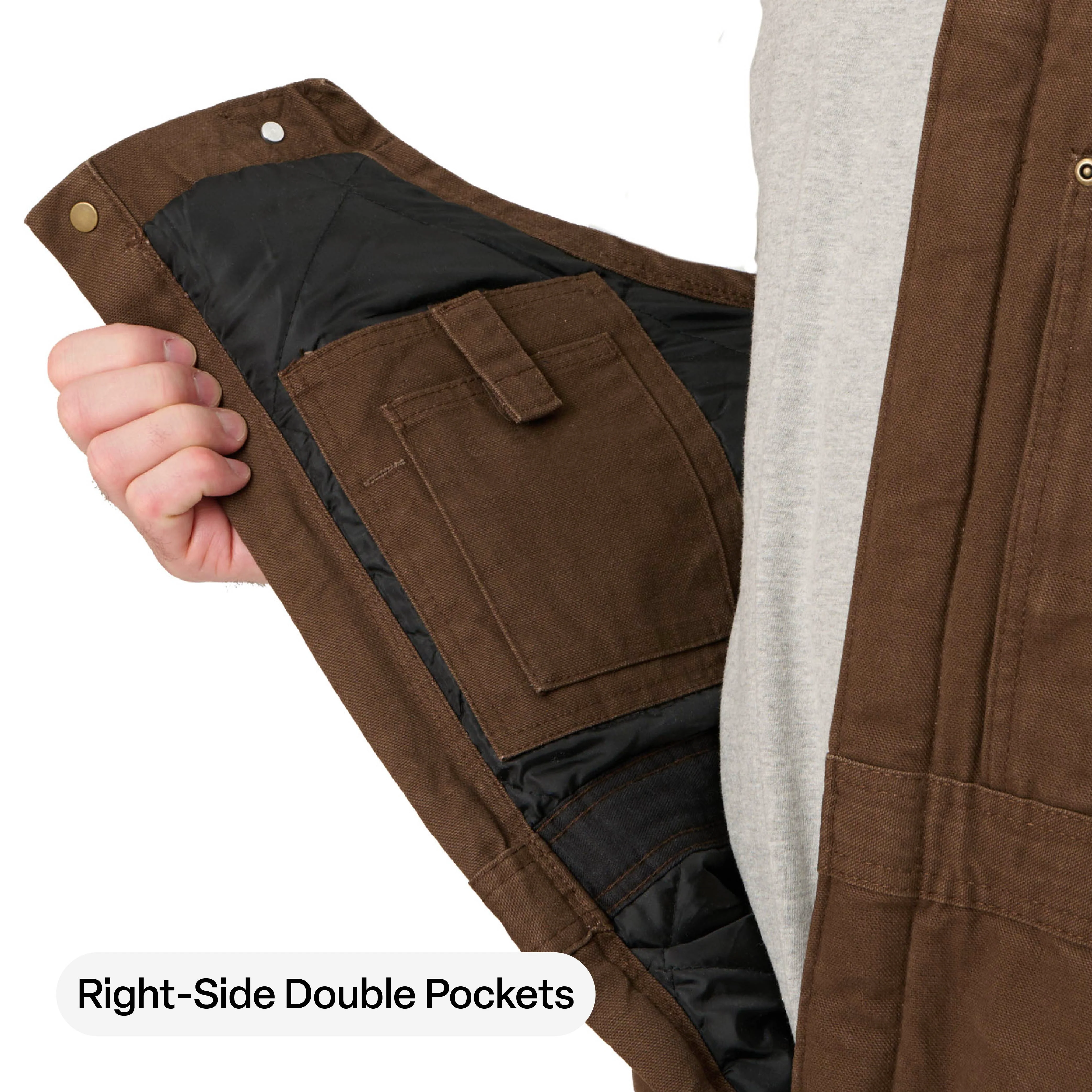 Heartland Insulated Washed Duck Bib Overall - Image 10