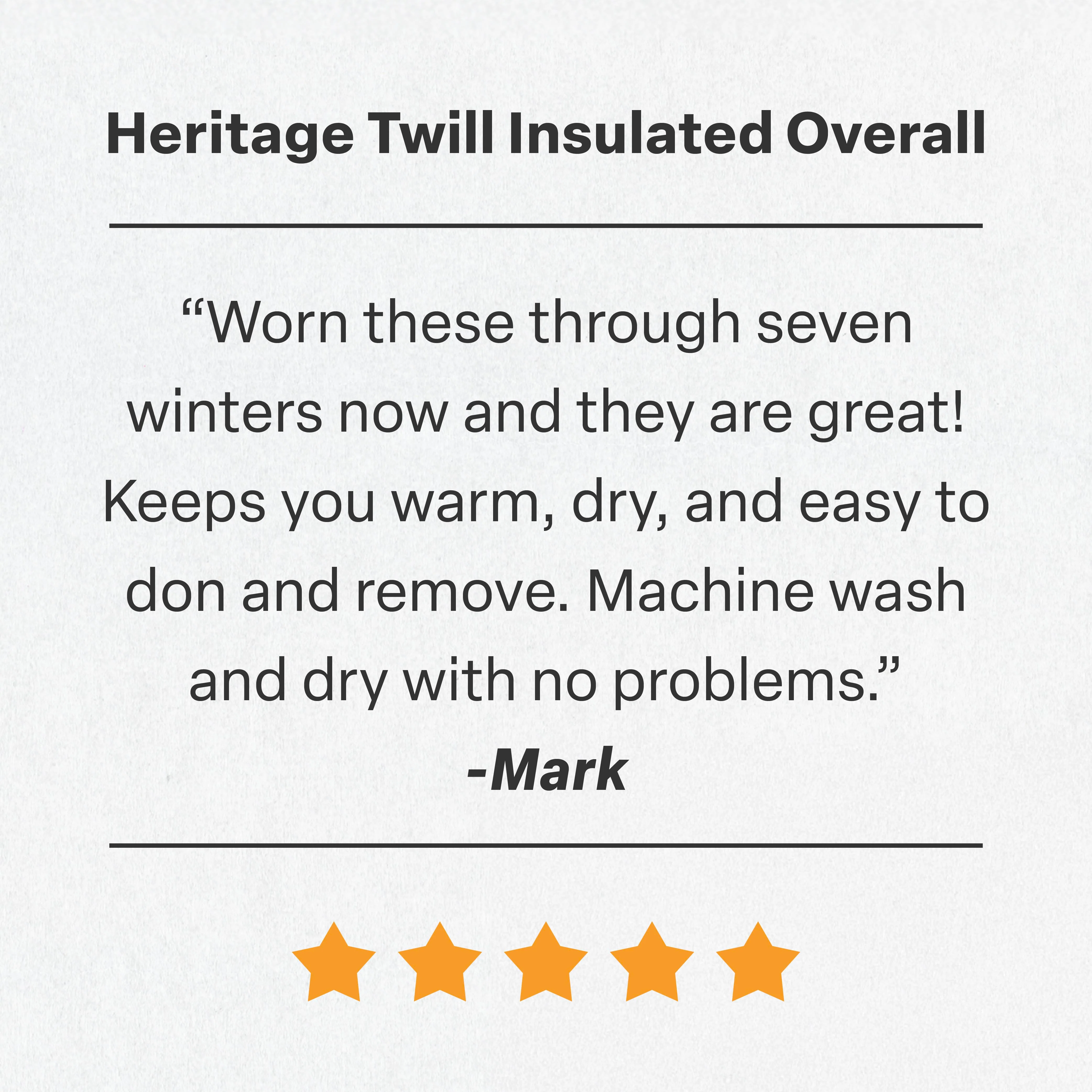 Heritage Twill Insulated Bib Overall - Image 6