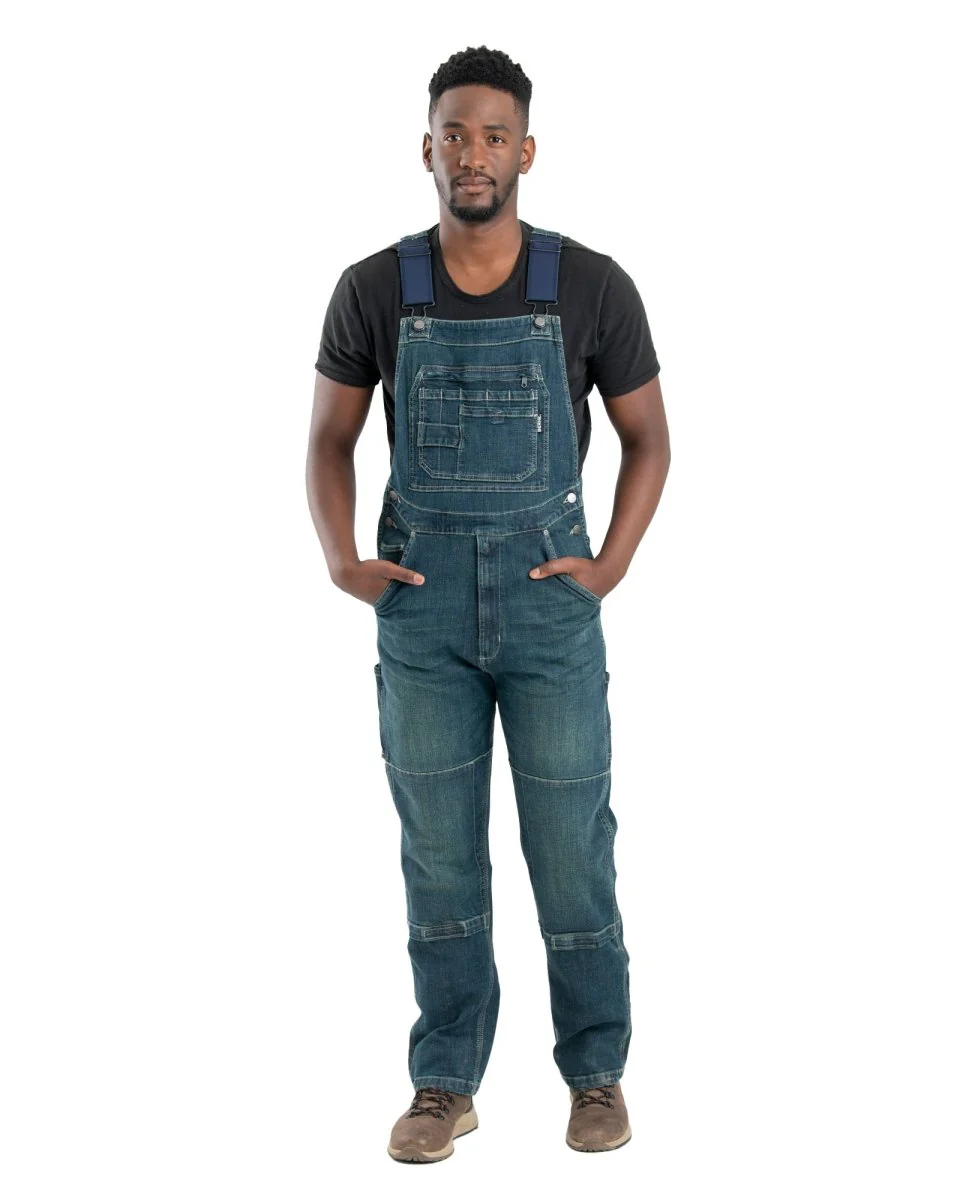 Highland Unlined Washed Flex Denim Bib Overall - Image 3