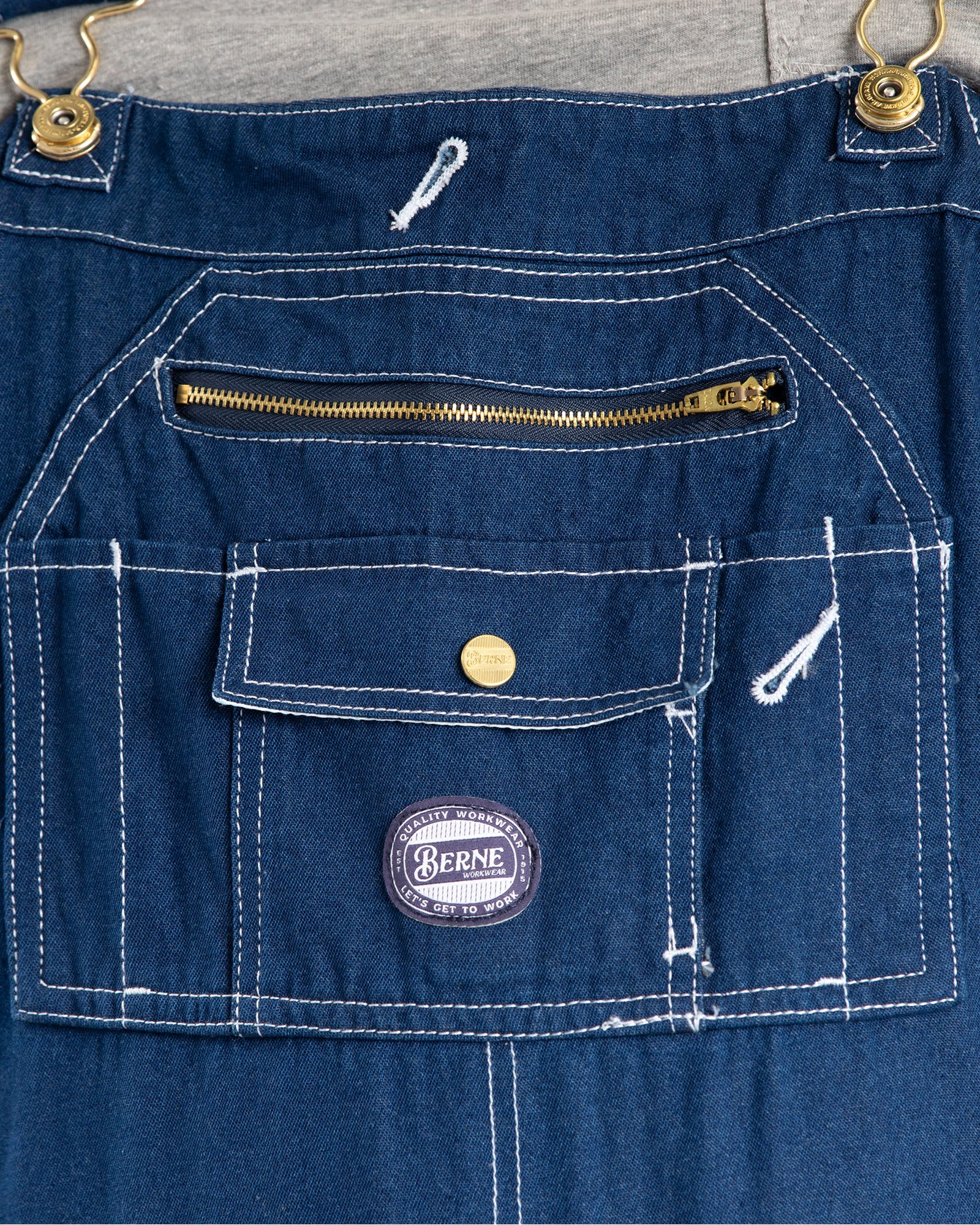 Vintage Unlined Washed Denim Bib Overall - Image 11