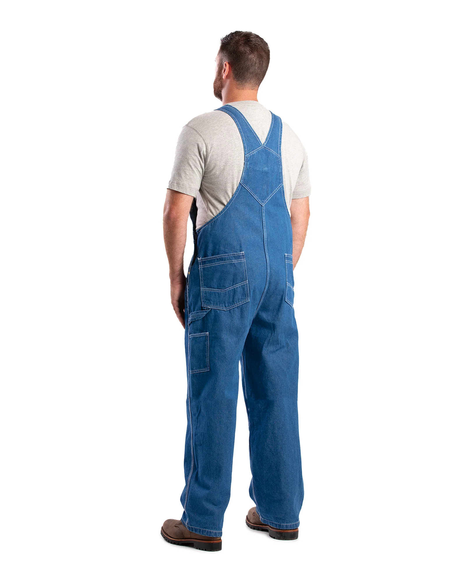 Vintage Unlined Washed Denim Bib Overall - Image 4