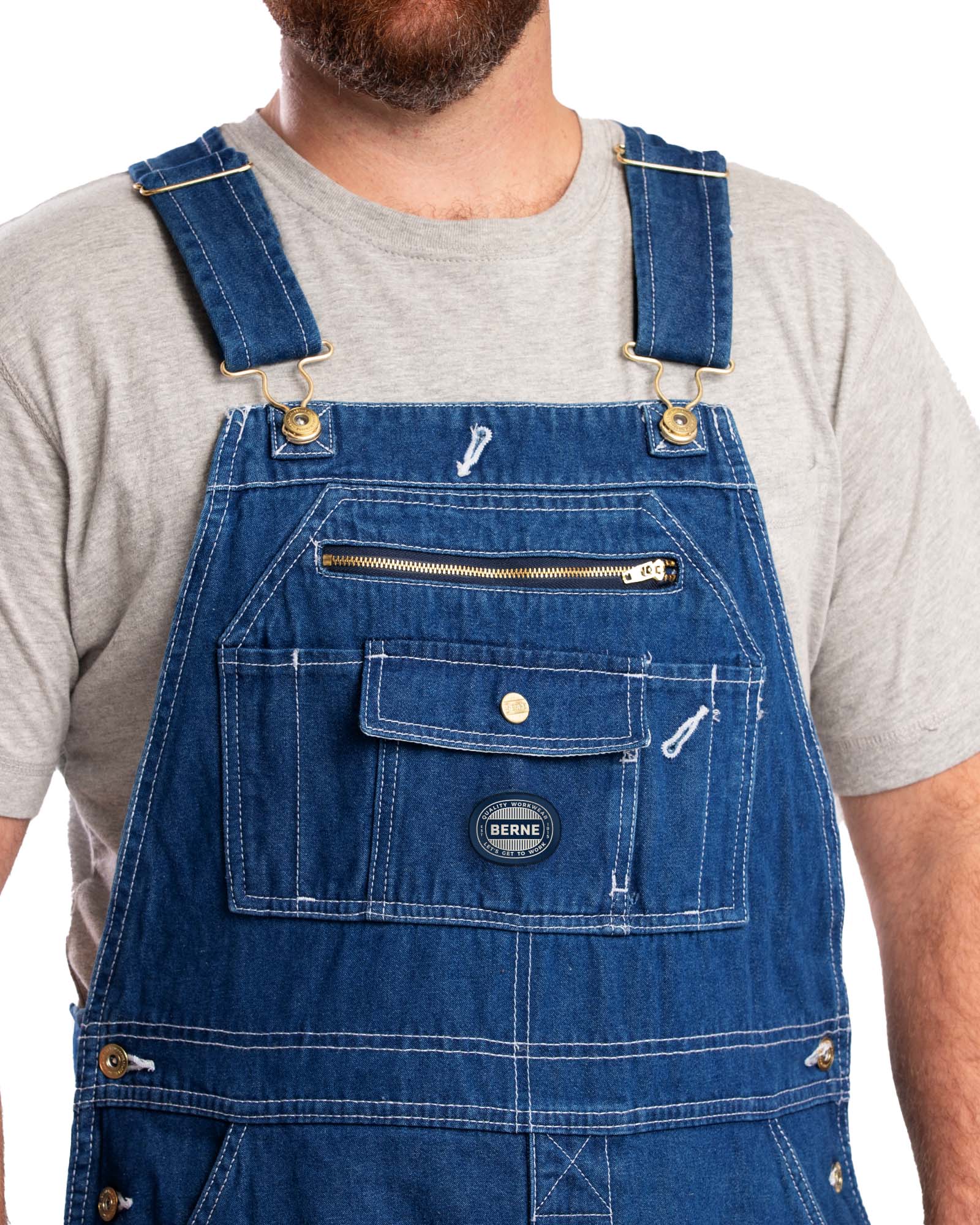Vintage Unlined Washed Denim Bib Overall - Image 5