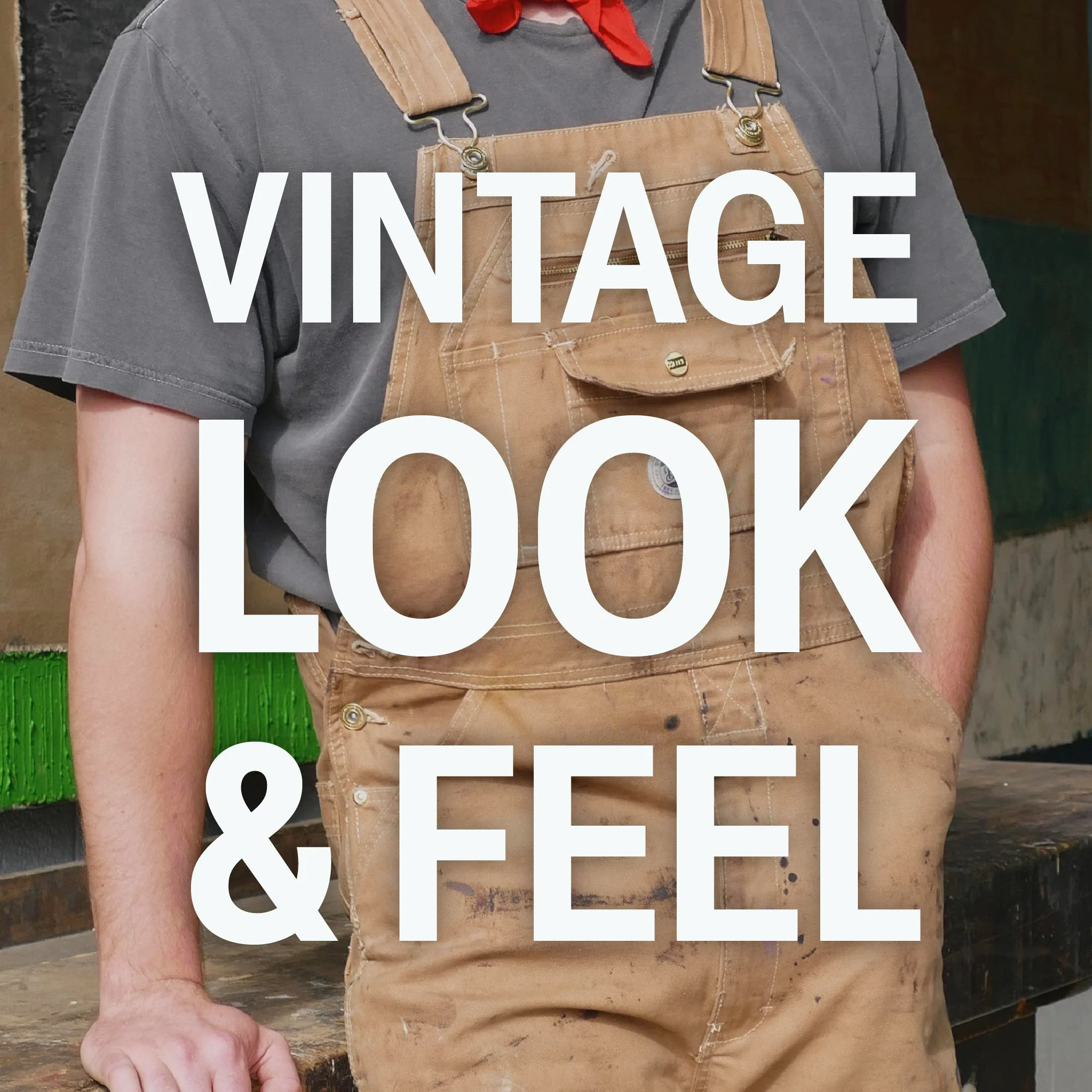 Vintage Washed Duck Bib Overall - Image 4
