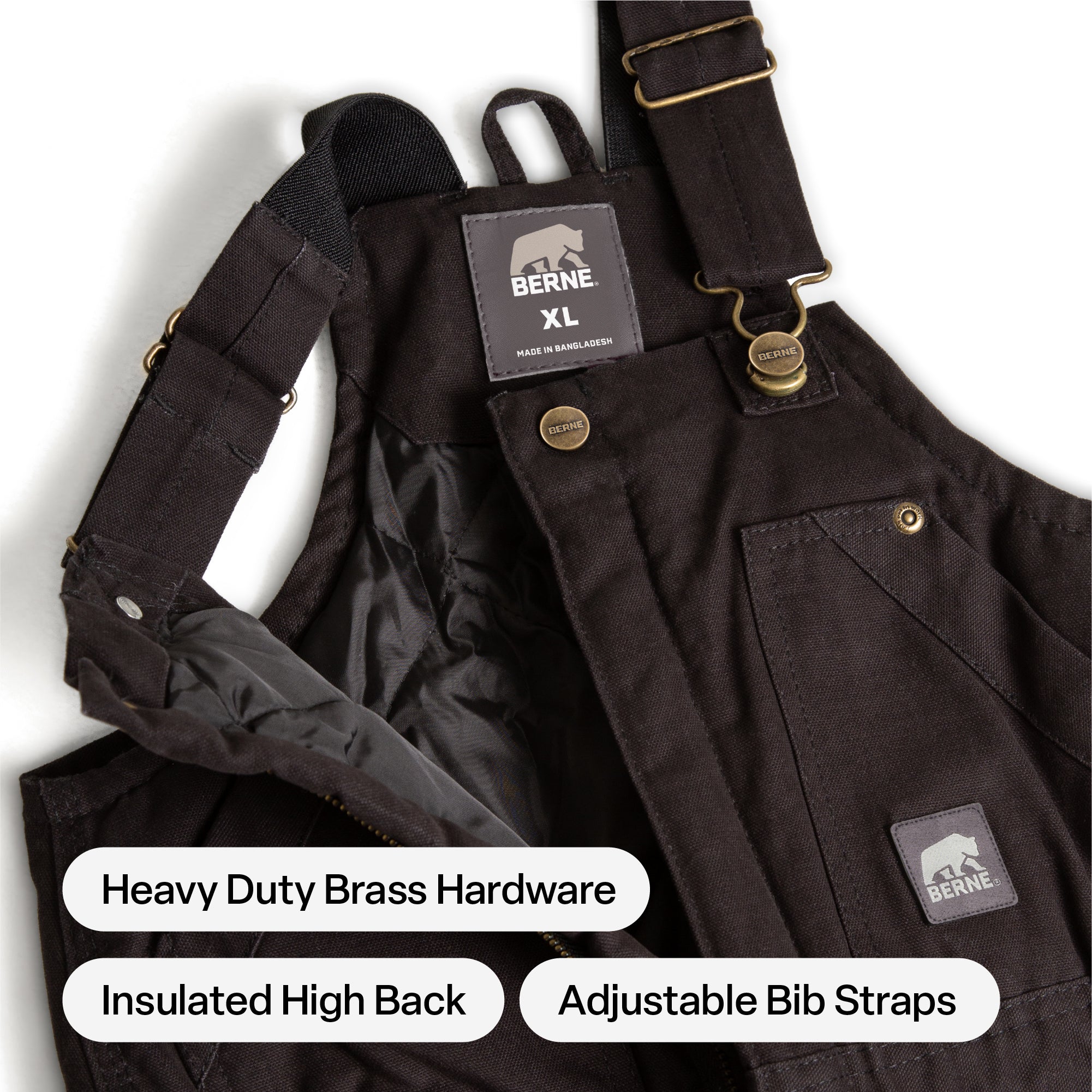 Youth Softstone Insulated Bib Overall - Image 3