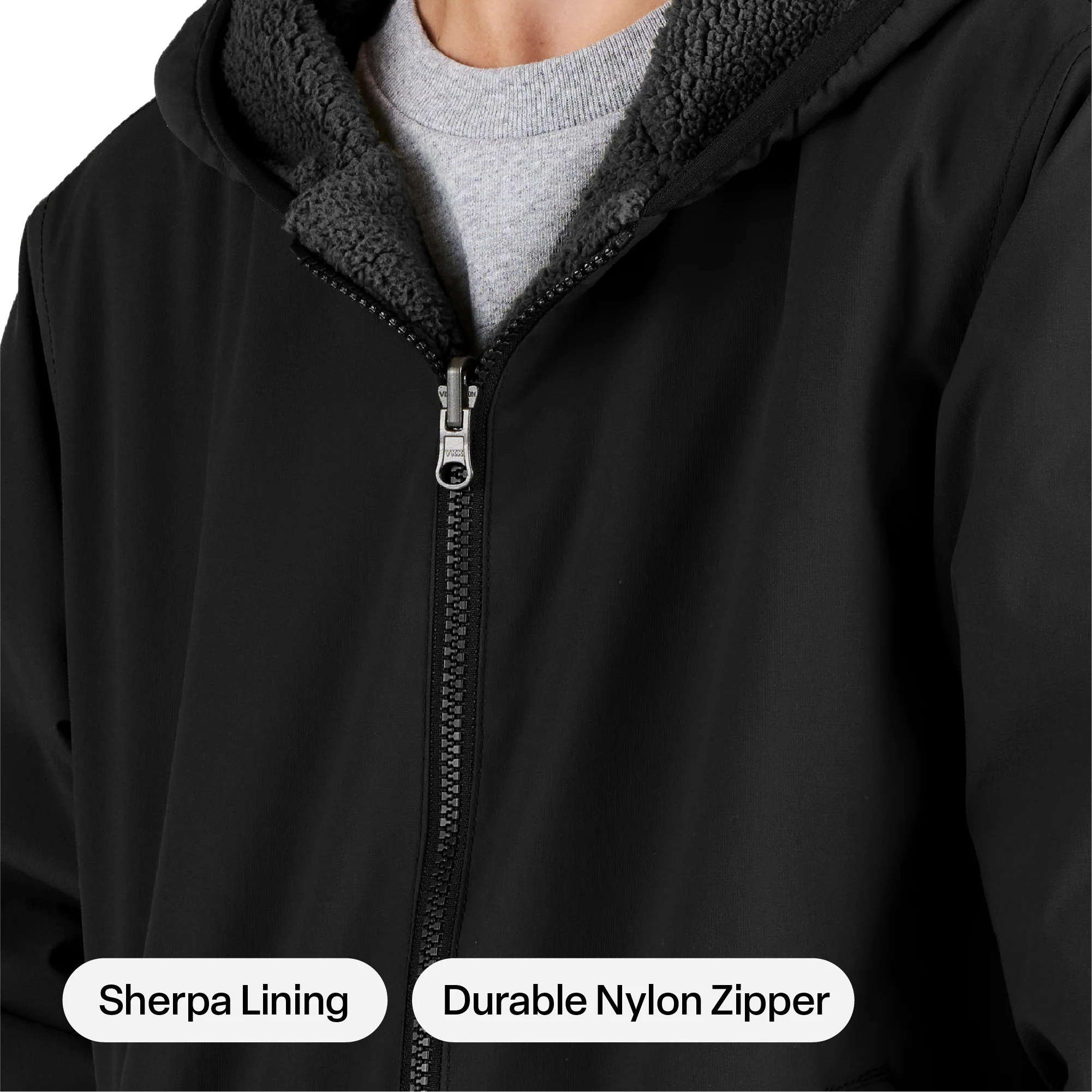 Youth Reversible Sherpa-Lined Hooded Jacket - Image 5