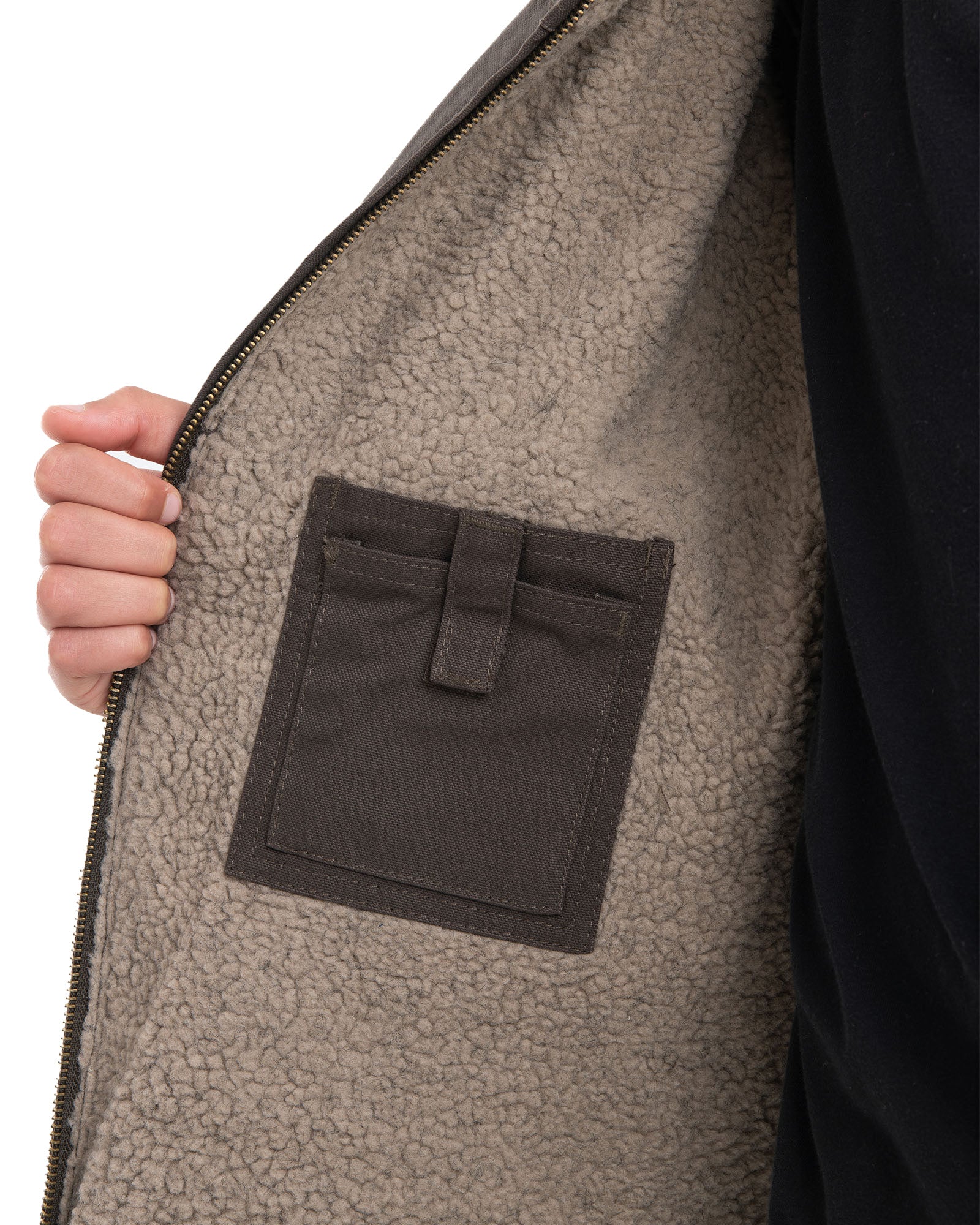 Youth Sherpa-Lined Softstone Duck Hooded Jacket - Image 7
