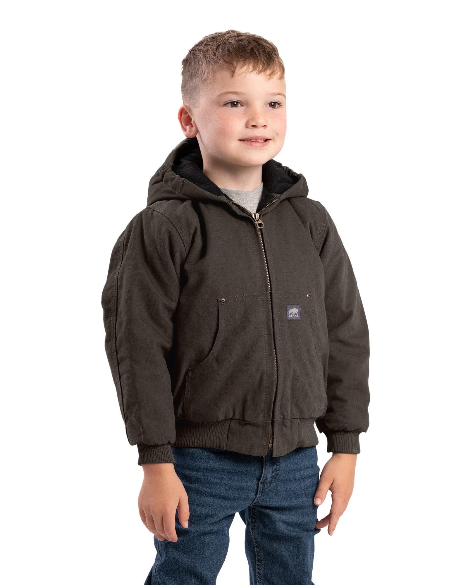 Youth Softstone Duck Hooded Jacket - Image 3