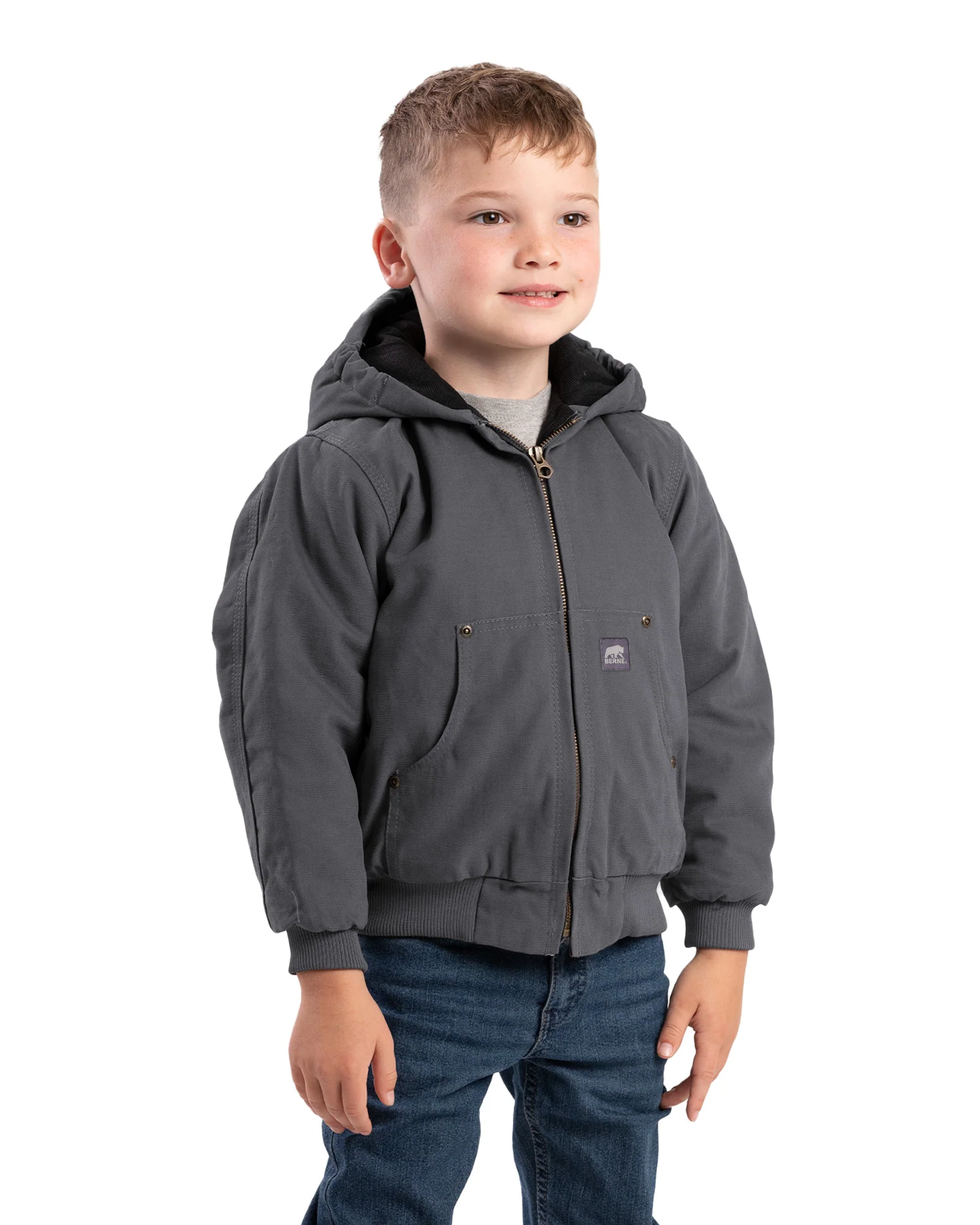 Youth Softstone Duck Hooded Jacket - Image 5