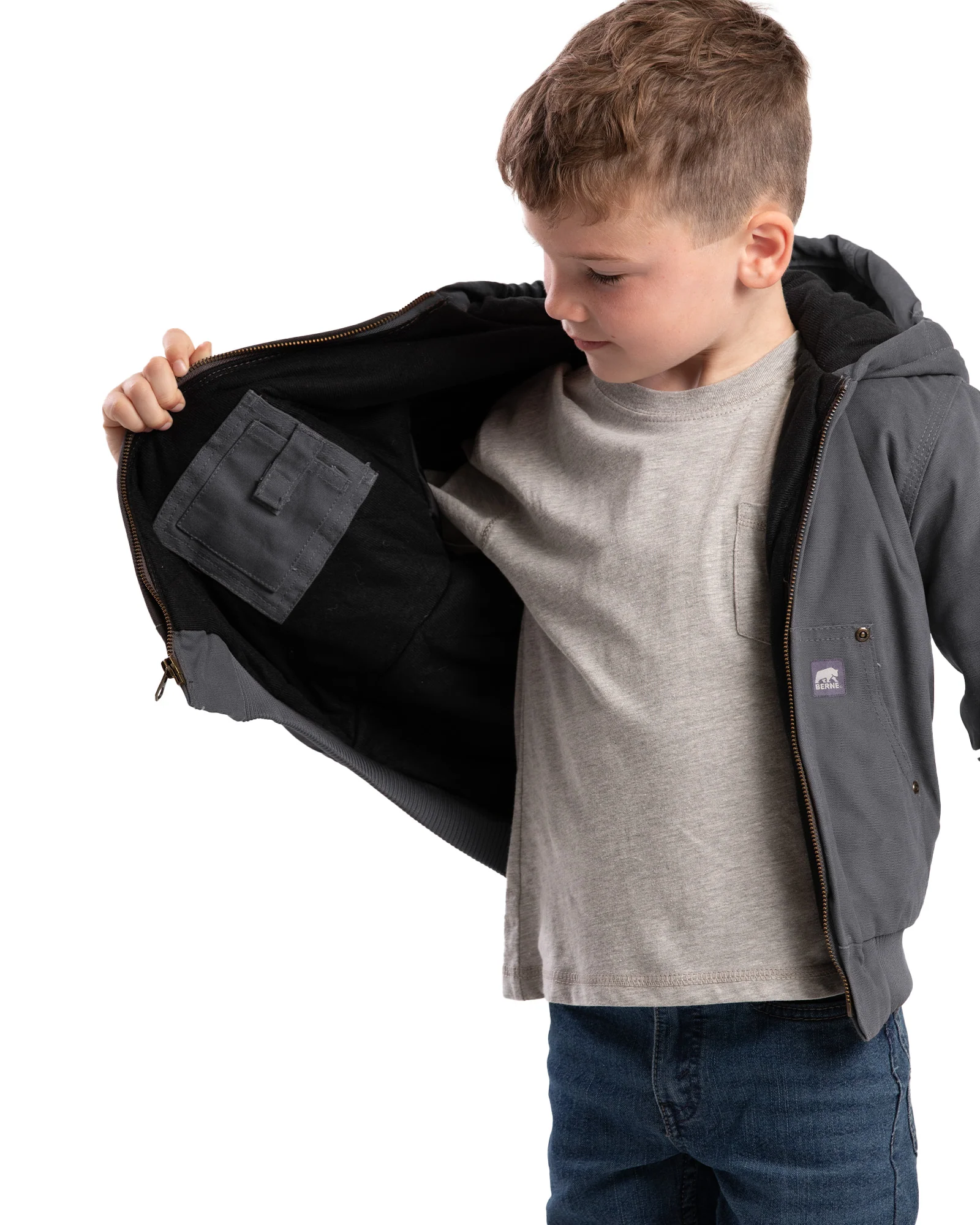 Youth Softstone Duck Hooded Jacket - Image 7