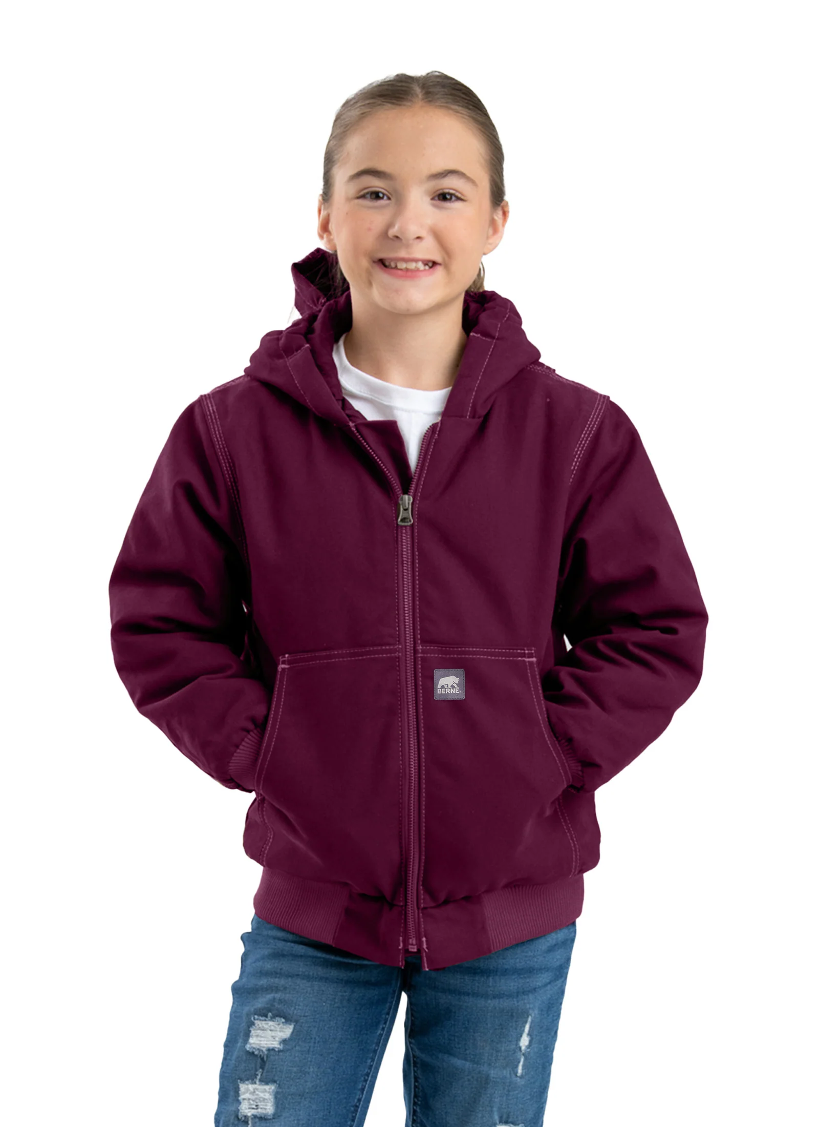 Youth Highland Softstone Duck Hooded Jacket - Image 3
