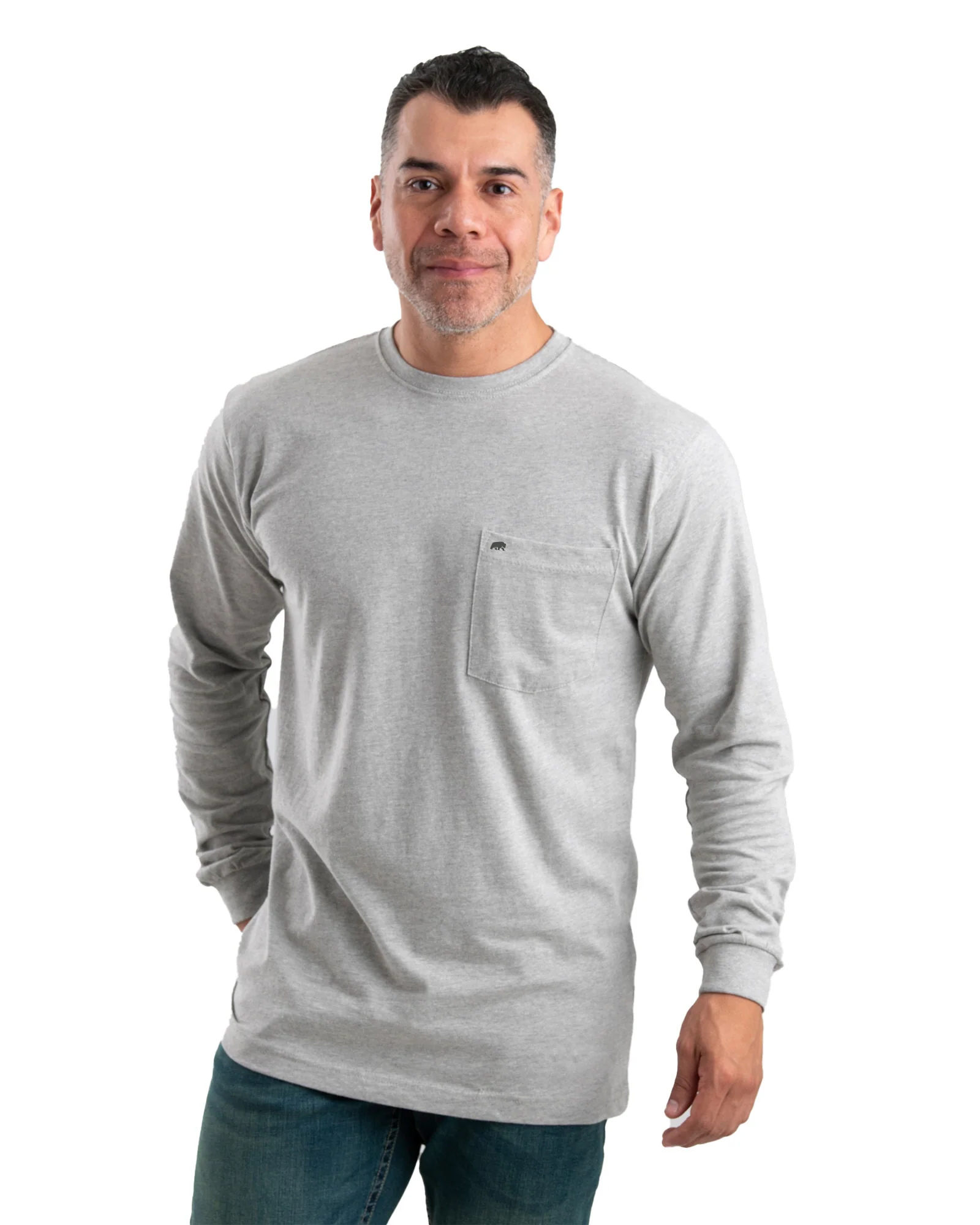 Heavyweight Long Sleeve Pocket T-Shirt - Image 29