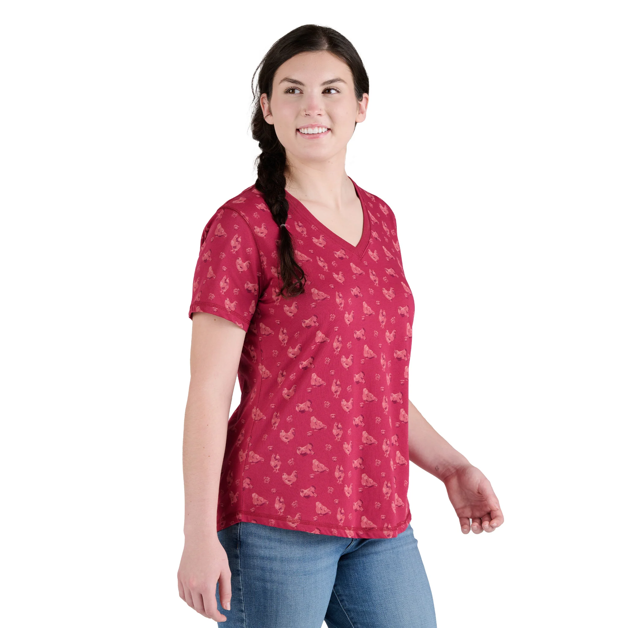 Women's Performance V-Neck Short Sleeve T-Shirt (Prints) - Image 24