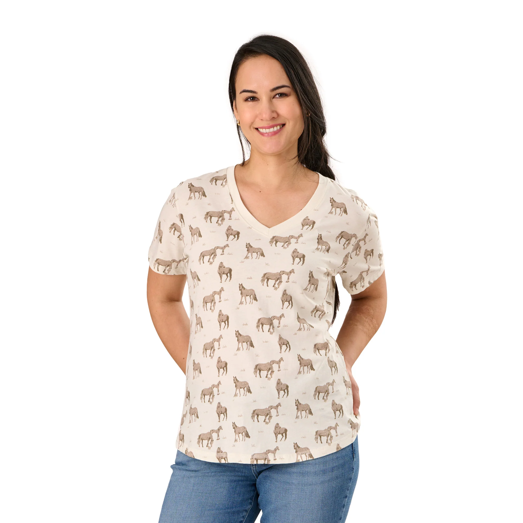 Women's Performance V-Neck Short Sleeve T-Shirt (Prints) - Image 26
