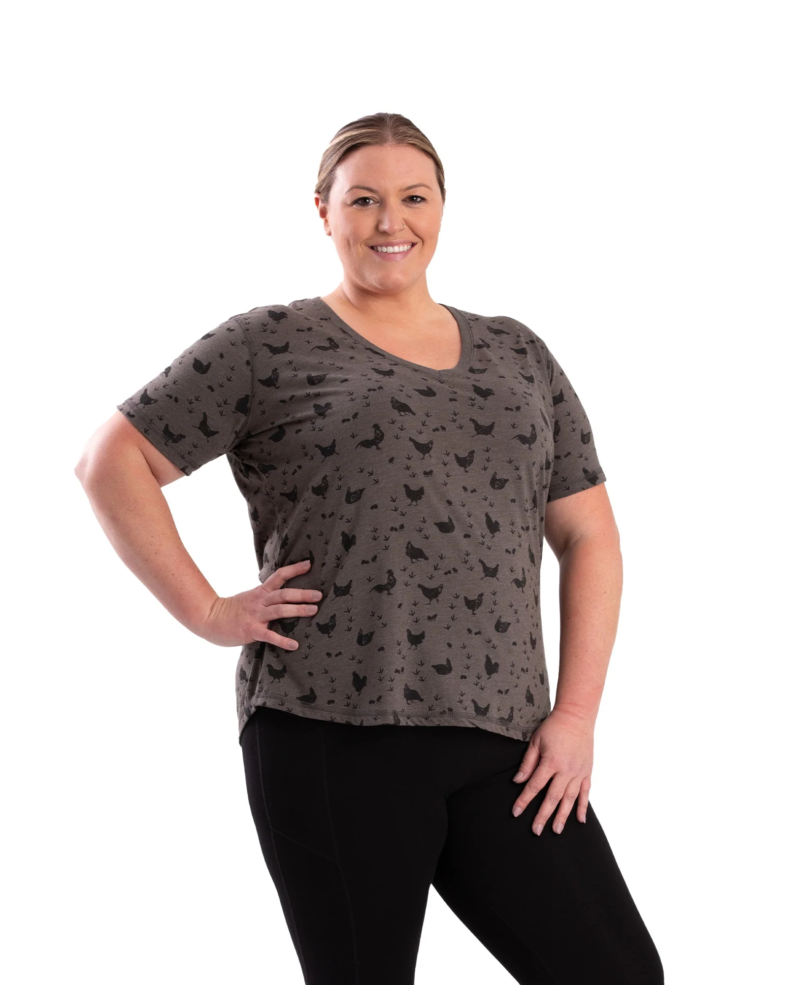 Women's Performance V-Neck Short Sleeve T-Shirt (Prints) - Image 3