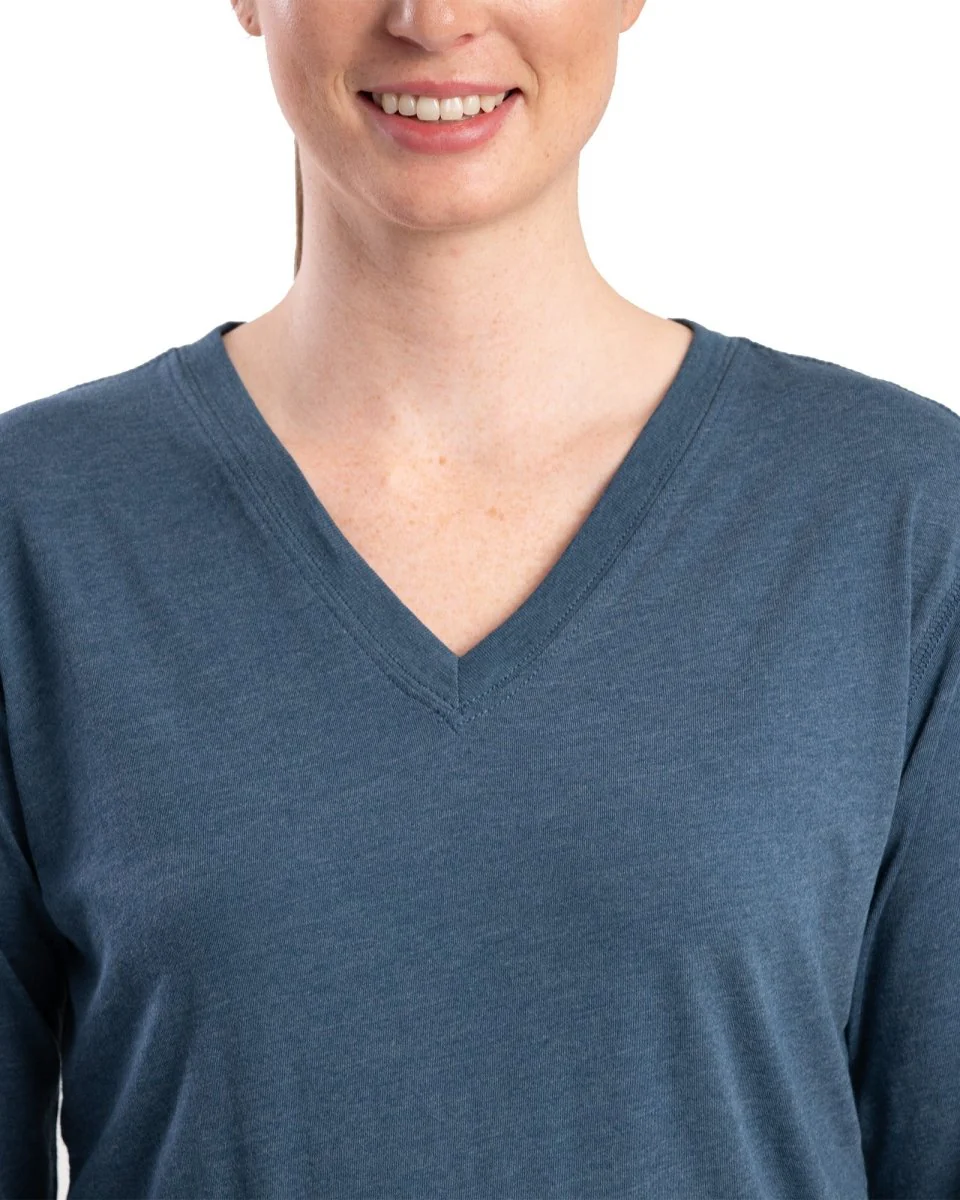 Women's Performance V-Neck Long Sleeve T-Shirt - Image 17