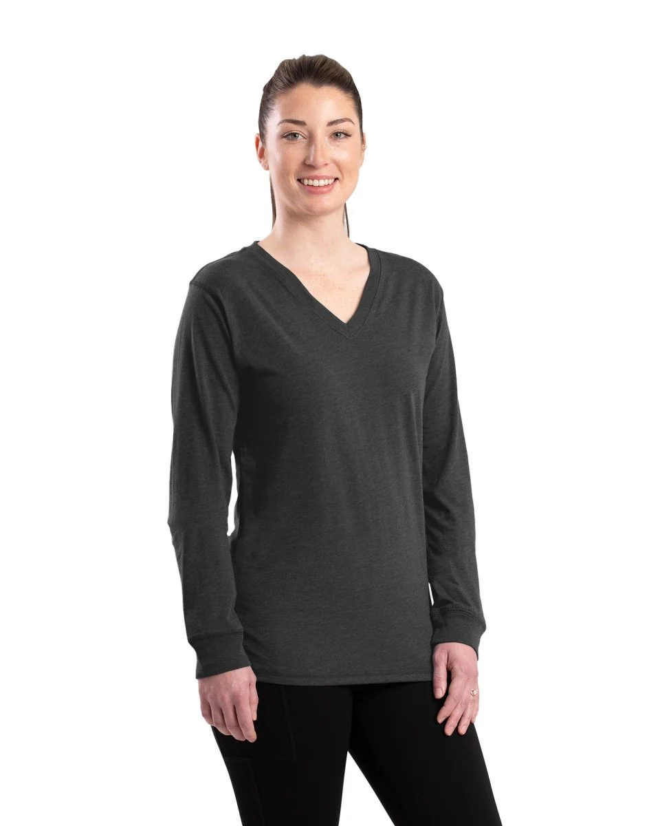 Women's Performance V-Neck Long Sleeve T-Shirt - Image 5