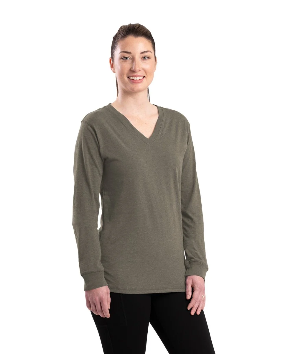 Women's Performance V-Neck Long Sleeve T-Shirt - Image 9