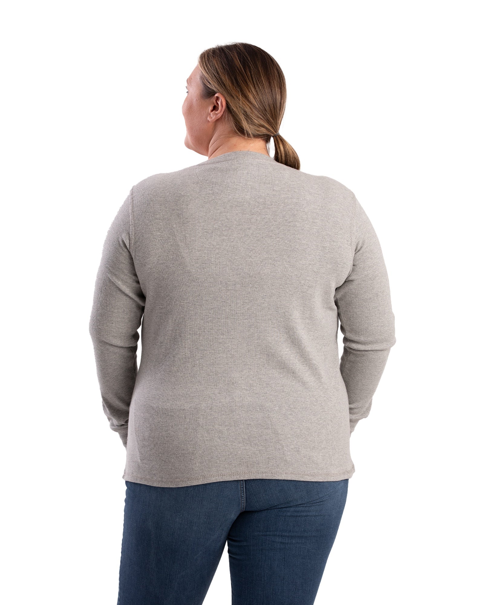 Women's Heavyweight Rib-Knit Long Sleeve Henley - Image 17