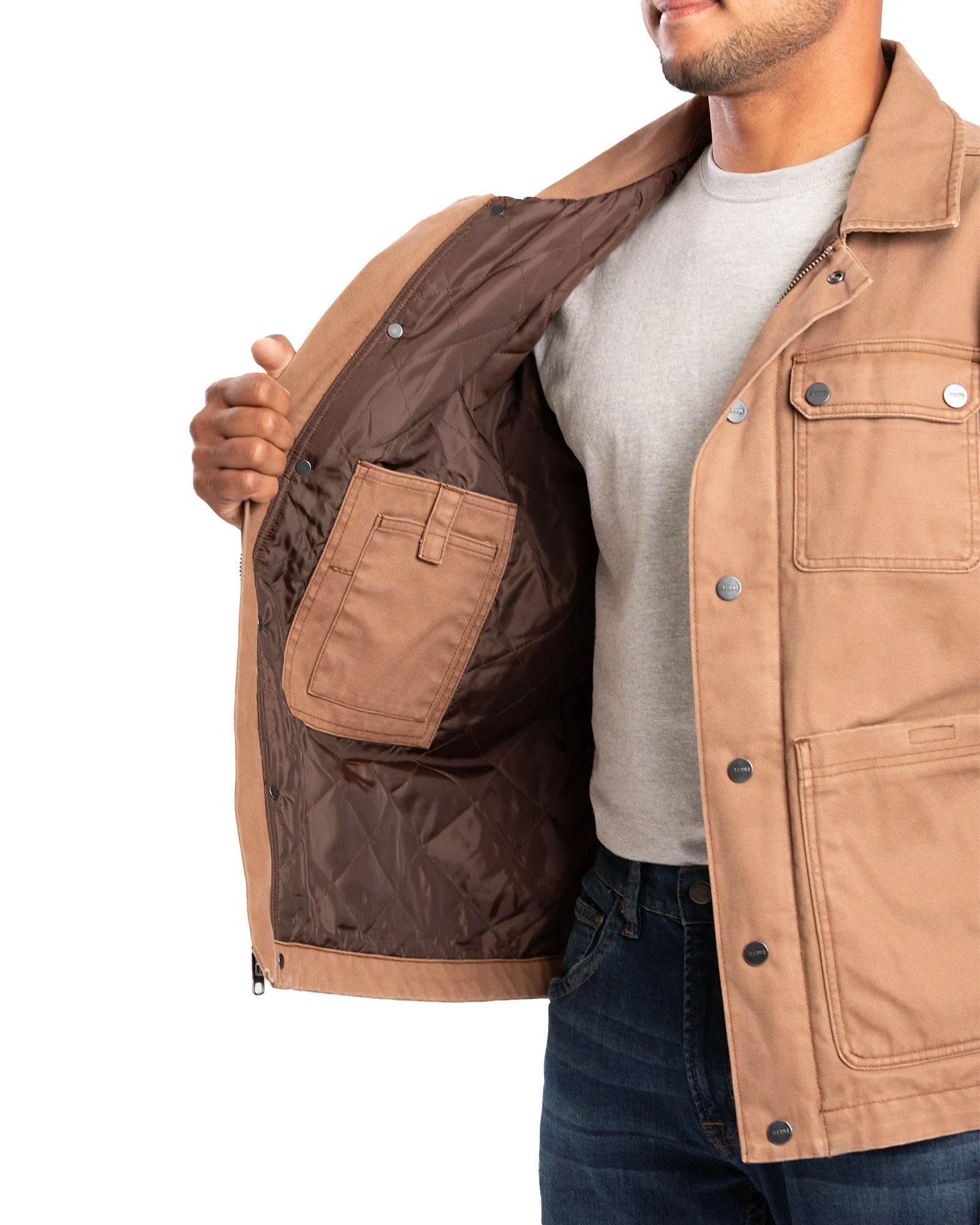 Men's Vintage Washed Duck Chore Coat - Image 4