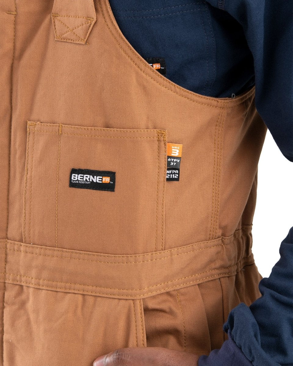 Flame Resistant Duck Insulated Bib Overall - Image 4