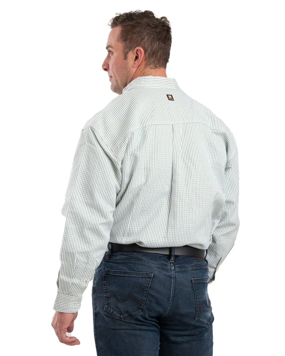 Flame Resistant Button Down Plaid Long Sleeve Work Shirt - Image 7