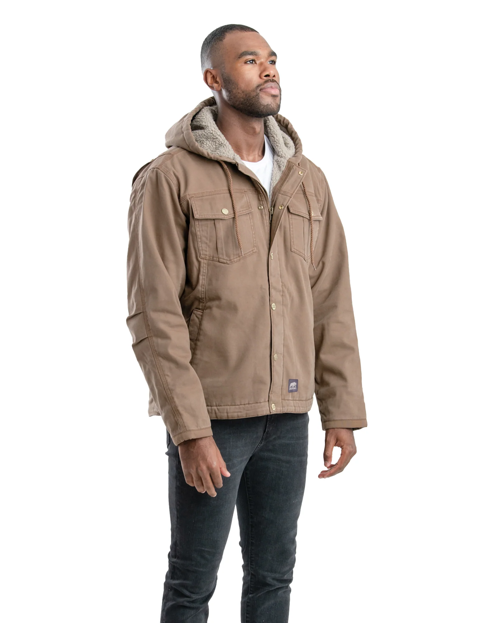 Washed Sherpa-Lined Hooded Jacket - Image 13