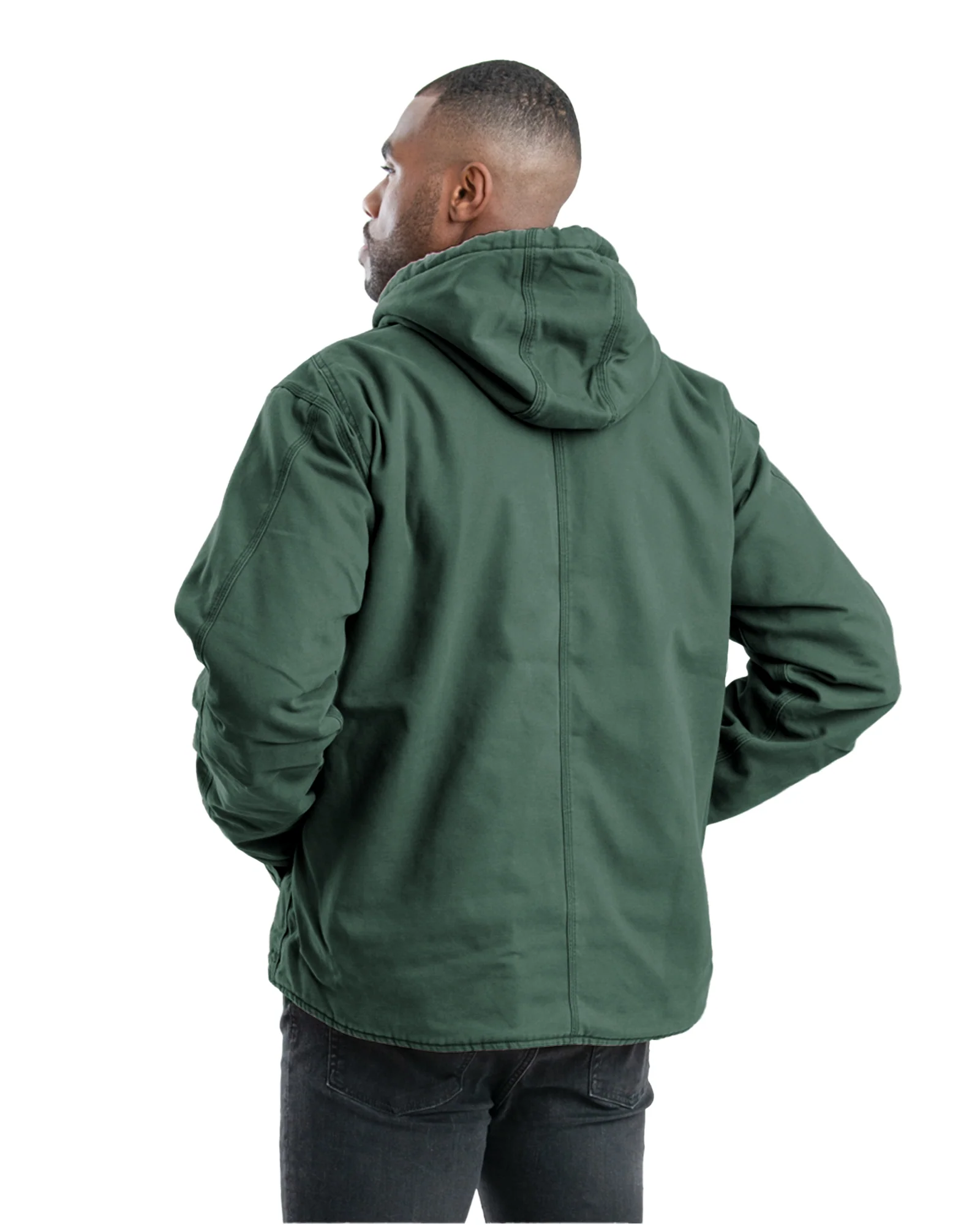 Vintage Washed Sherpa-Lined Hooded Jacket - Image 8