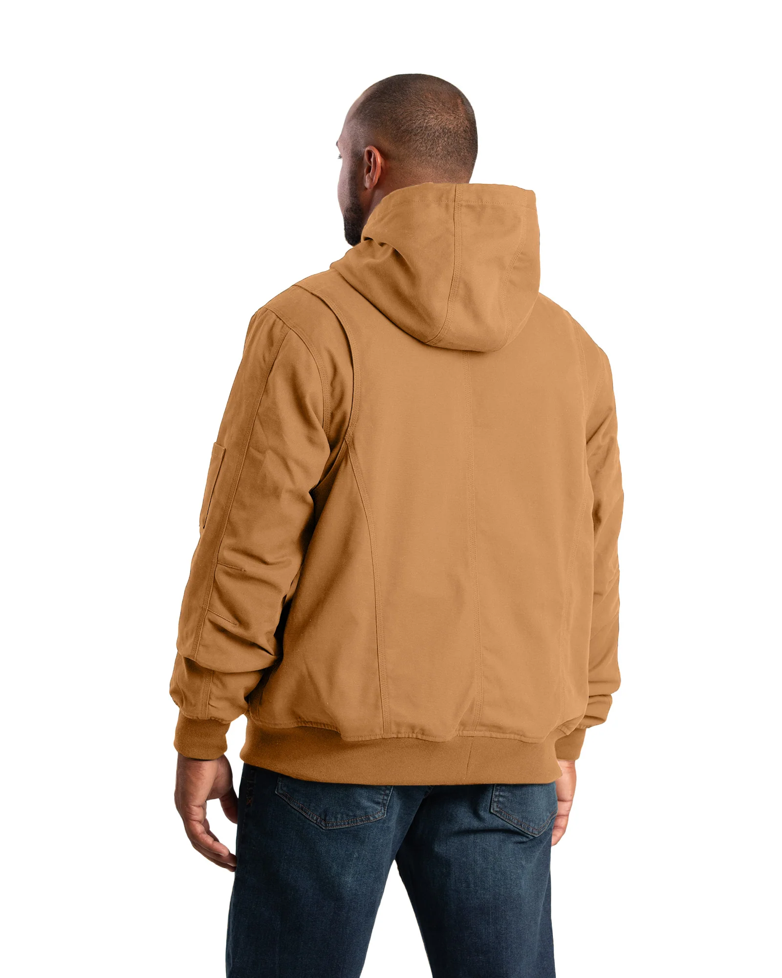 Men's Duck Flannel-Lined Hooded Work Jacket - Image 4