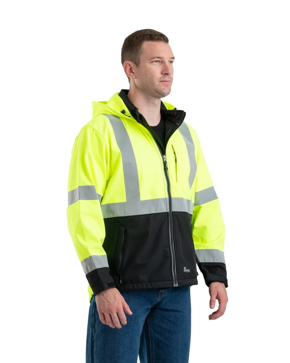 Hi Vis Class 3 Hooded Softshell Jacket - Image 3