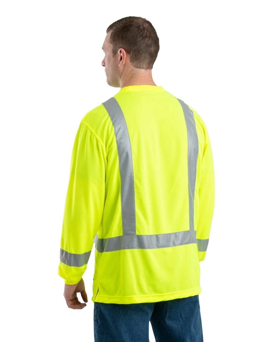 Men's Hi Vis Class 3 Long Sleeve Tee - Image 2