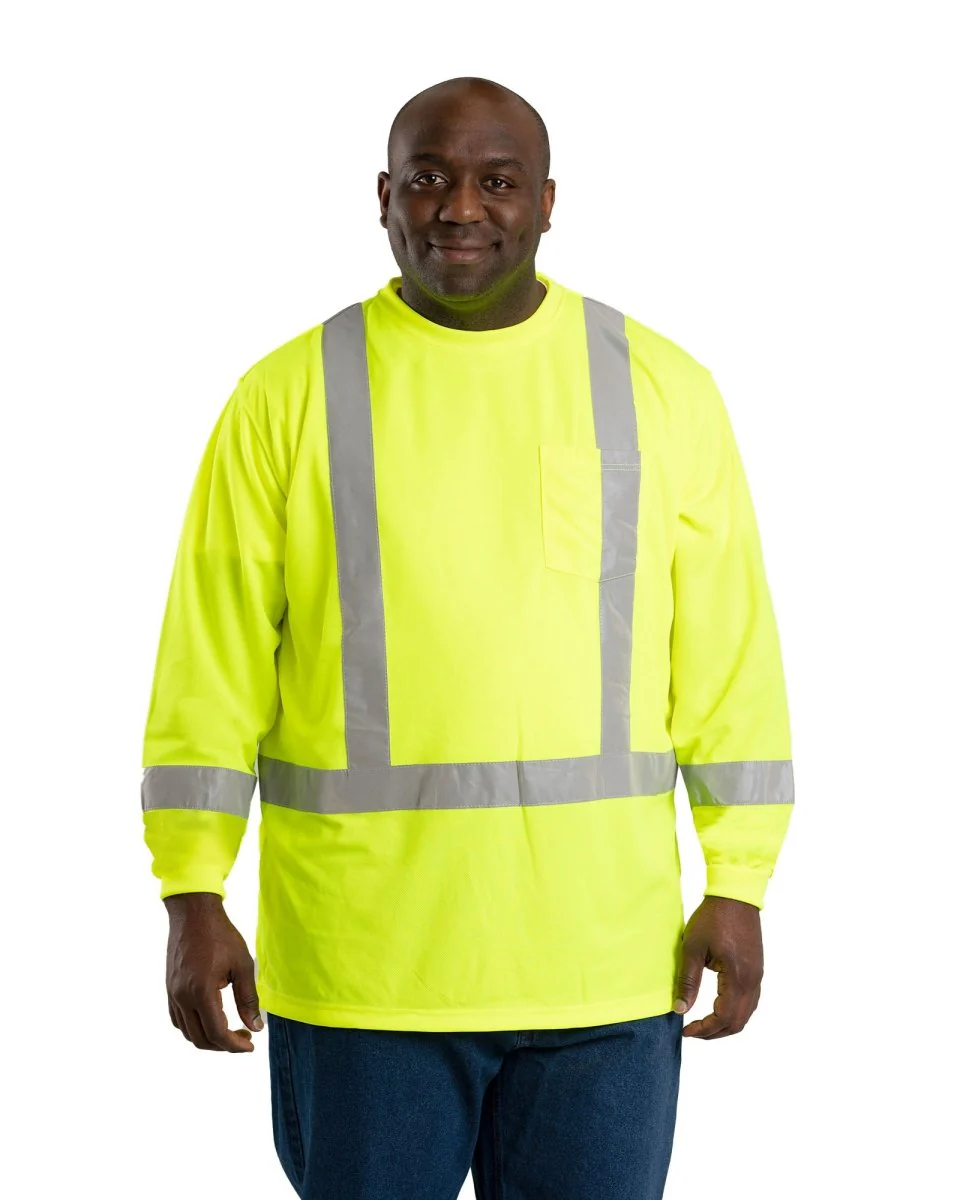 Men's Hi Vis Class 3 Long Sleeve Tee - Image 4