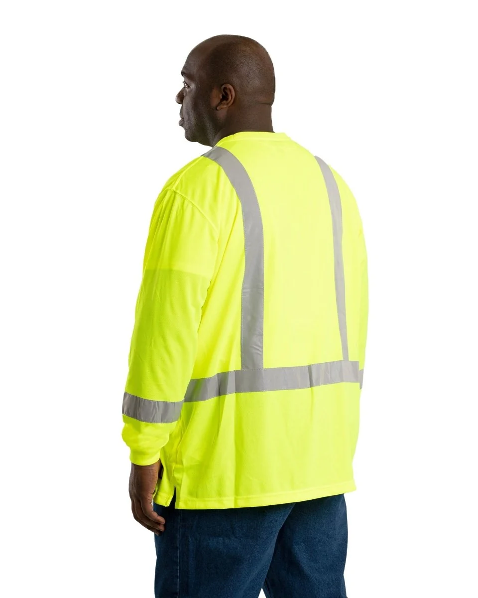 Men's Hi Vis Class 3 Long Sleeve Tee - Image 5
