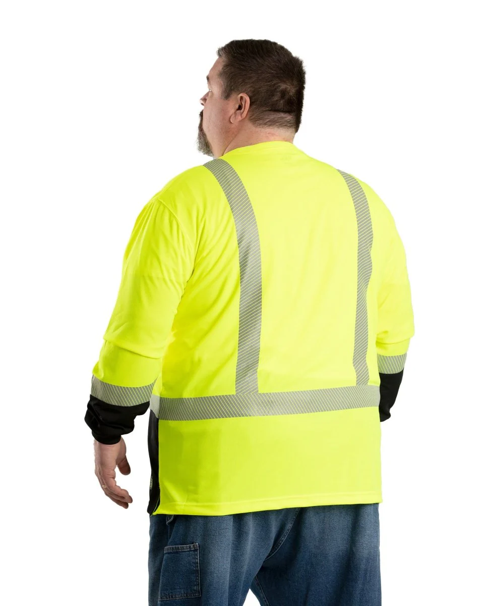 Hi Vis Class 3 Color Block Long Sleeve T-Shirt - Image 5