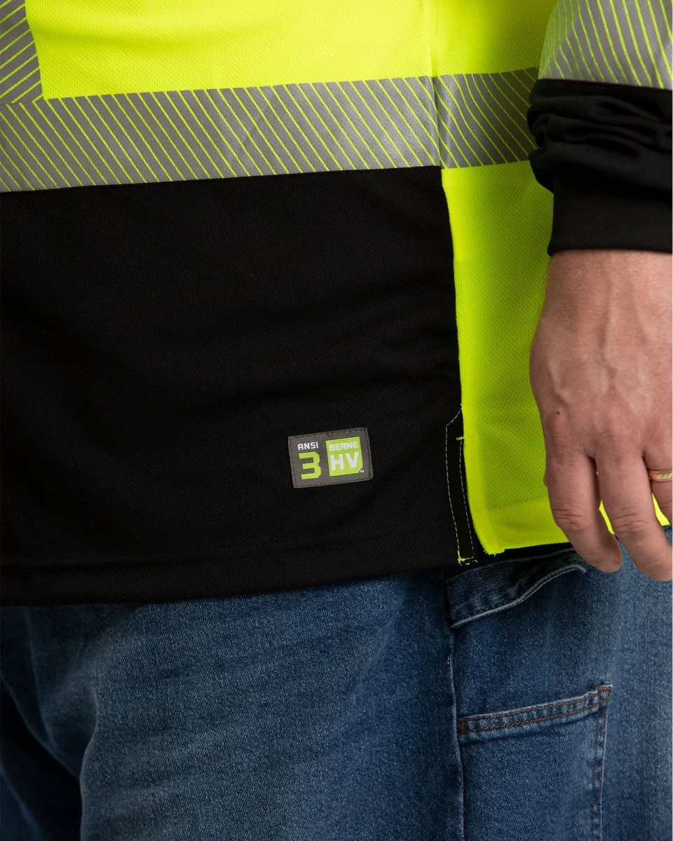 Hi Vis Class 3 Color Block Long Sleeve T-Shirt - Image 6