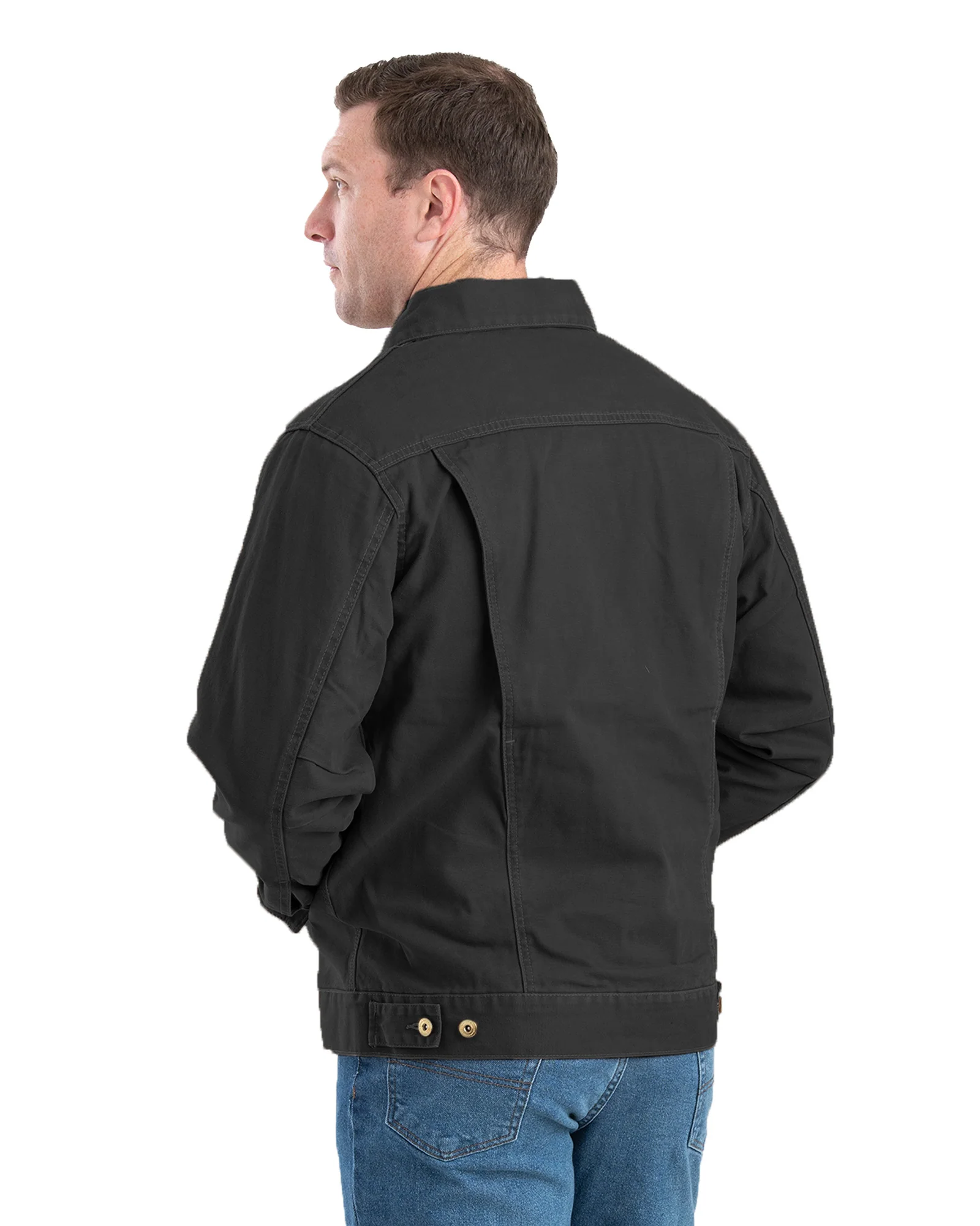 Vintage Washed Flannel-Lined Work Jacket - Image 2