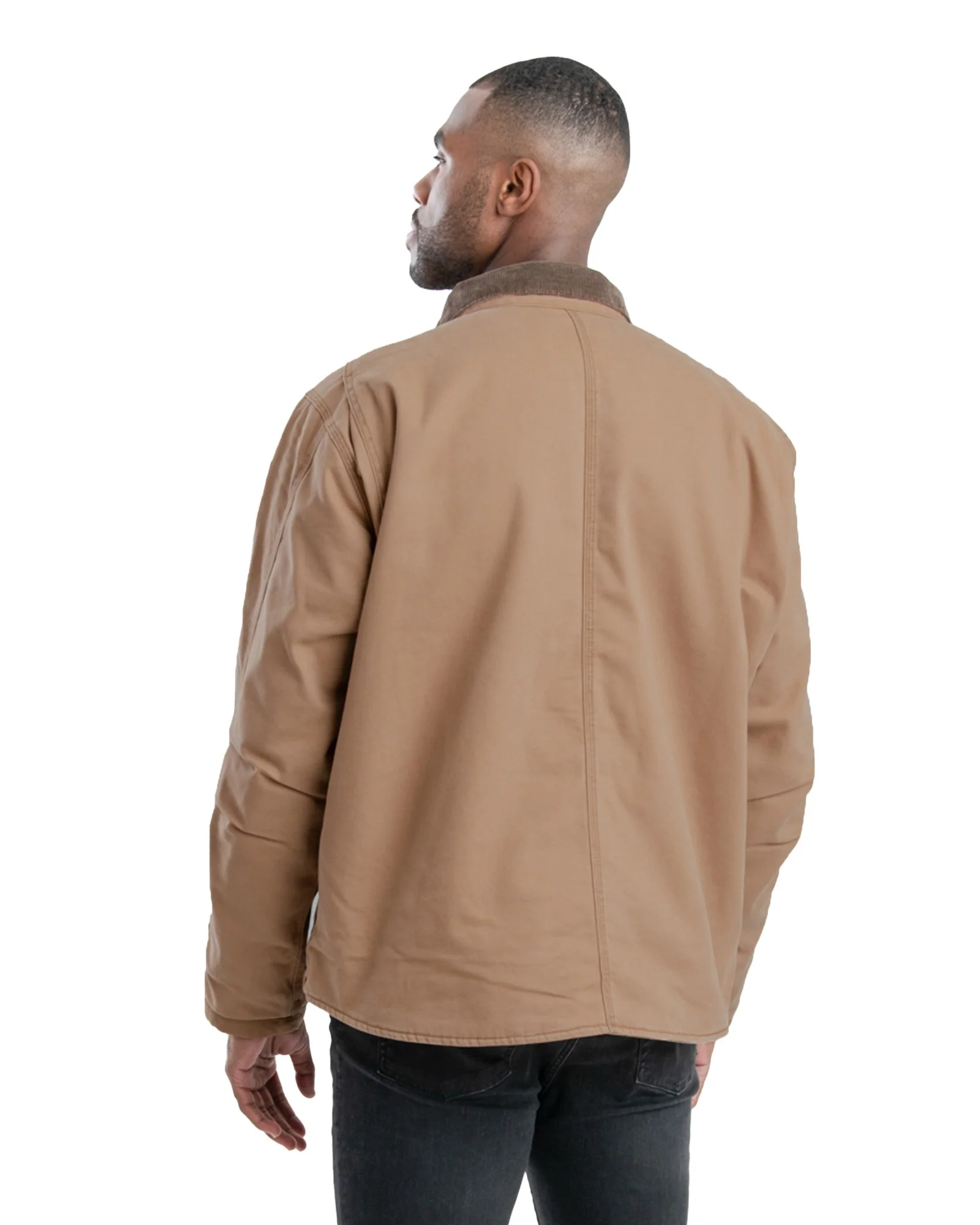 Vintage Washed Sherpa-Lined Work Jacket - Image 2