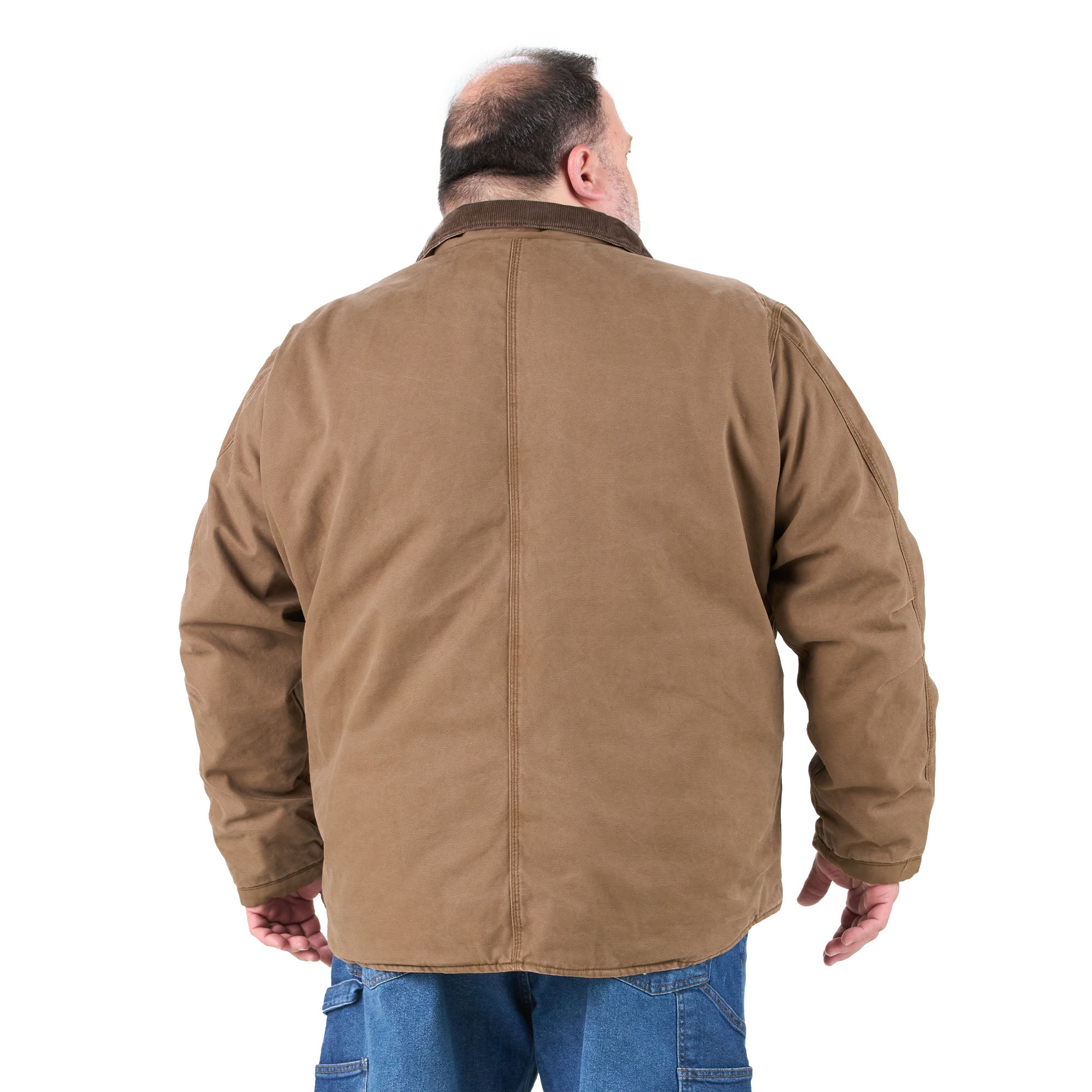 Vintage Washed Sherpa-Lined Work Jacket - Image 4