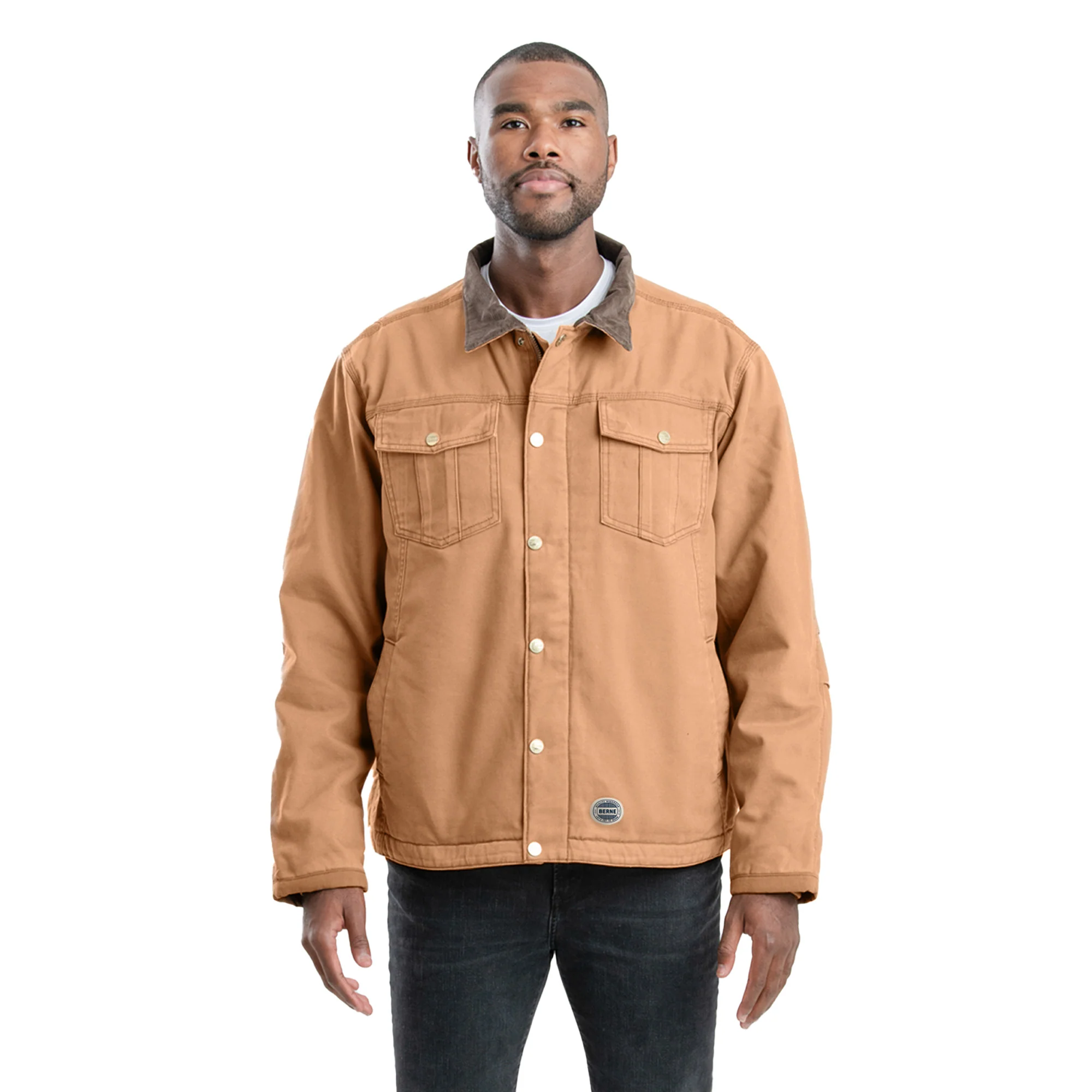 Vintage Washed Sherpa-Lined Work Jacket - Image 5