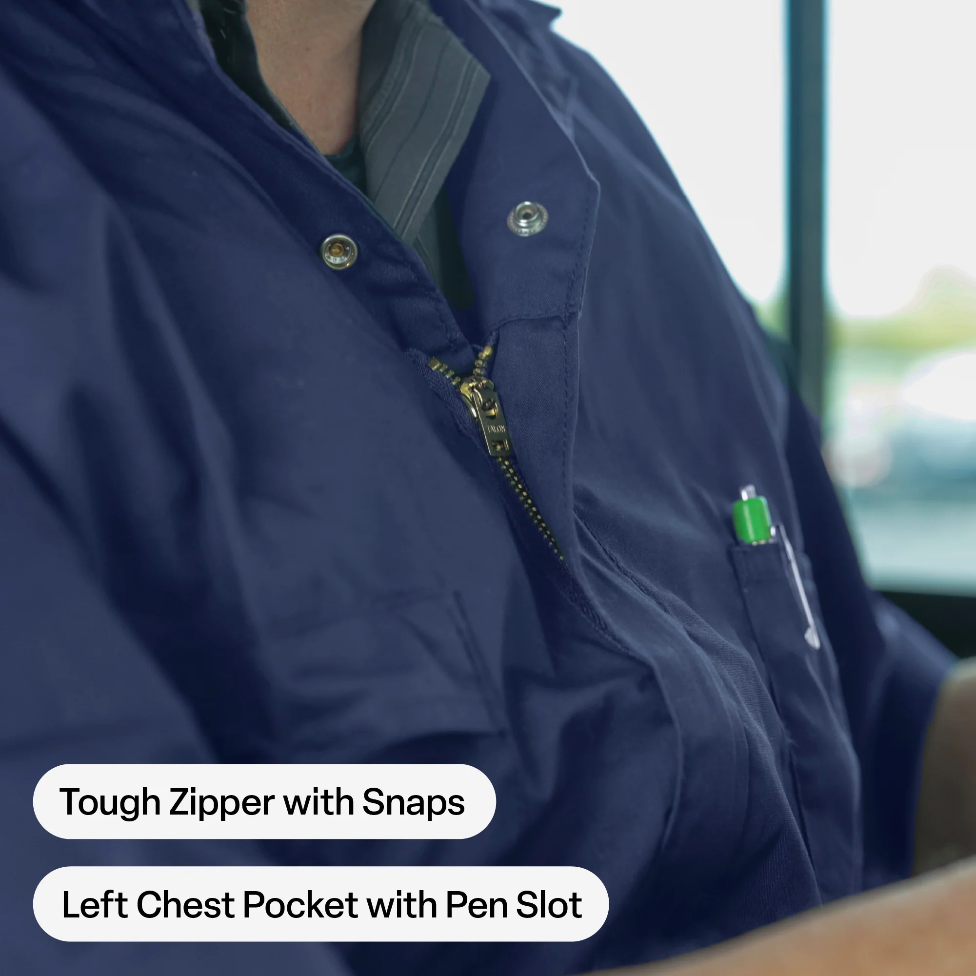 Heritage Short Sleeve Poplin Coverall - Image 9