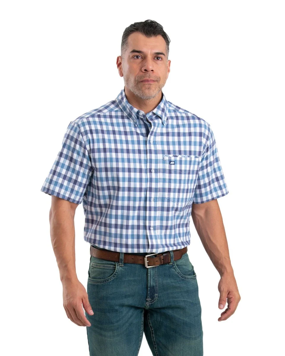Men's Flex Short Sleeve Button Down Work Shirt - Image 4