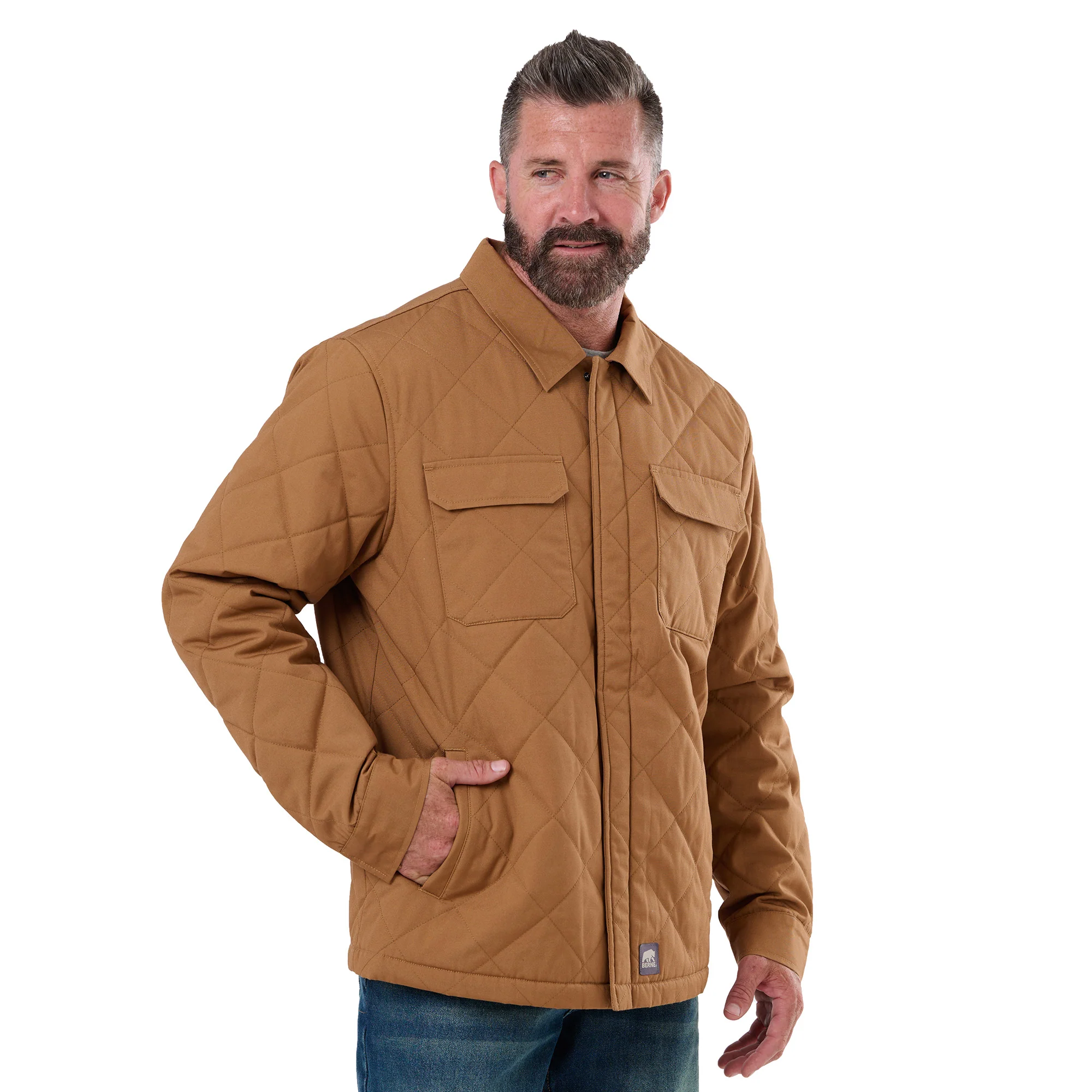 Quilted Water Repellent Shirt Jacket - Image 4