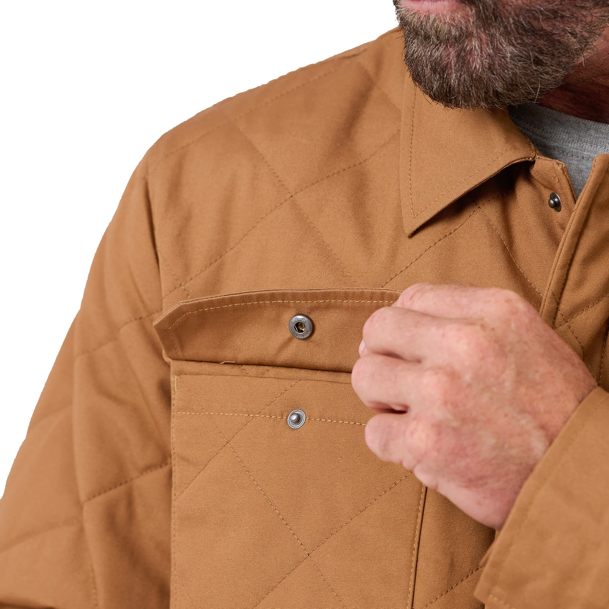 Quilted Water Repellent Shirt Jacket - Image 7