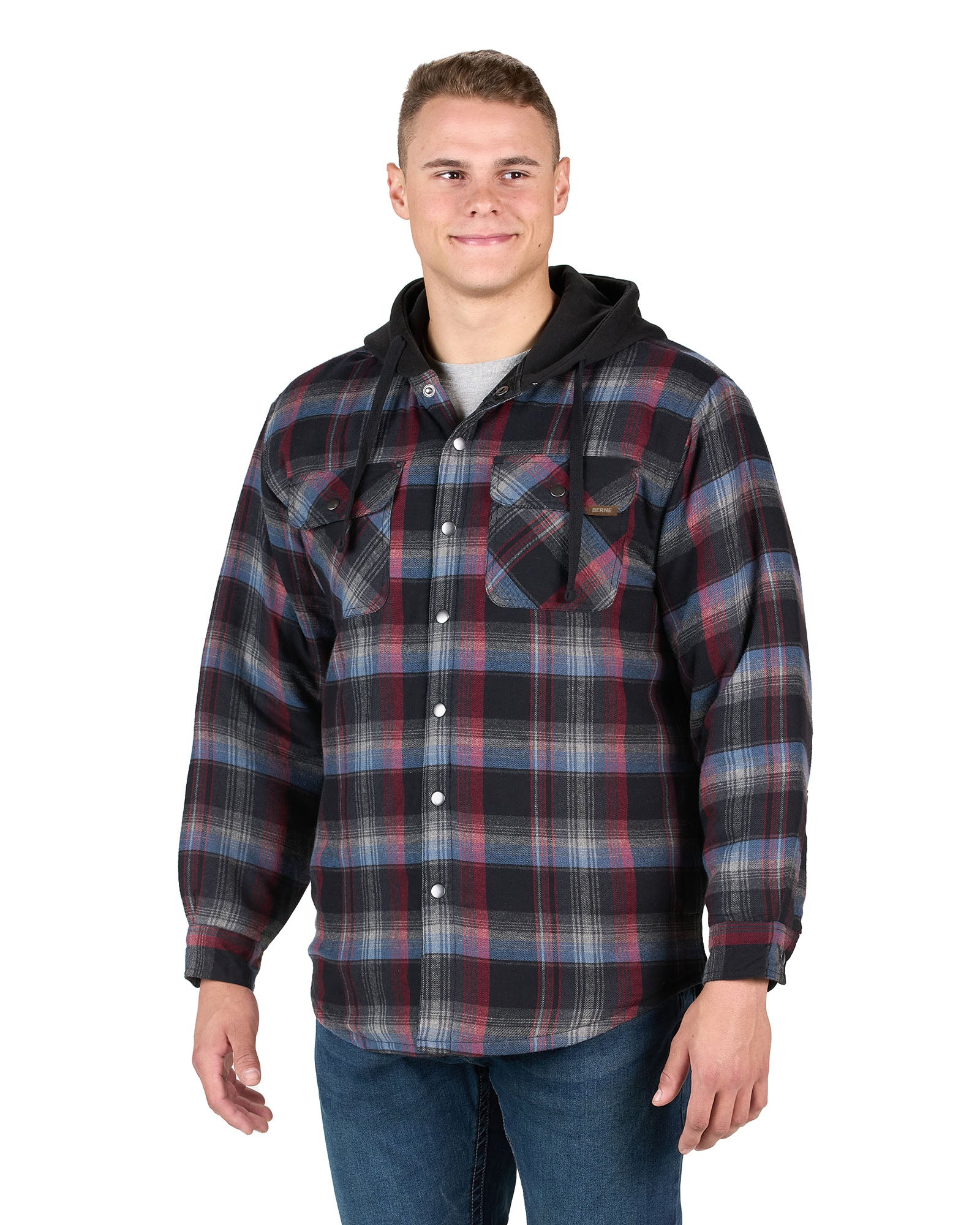 Men's Flannel Hooded Shirt Jacket - Image 3