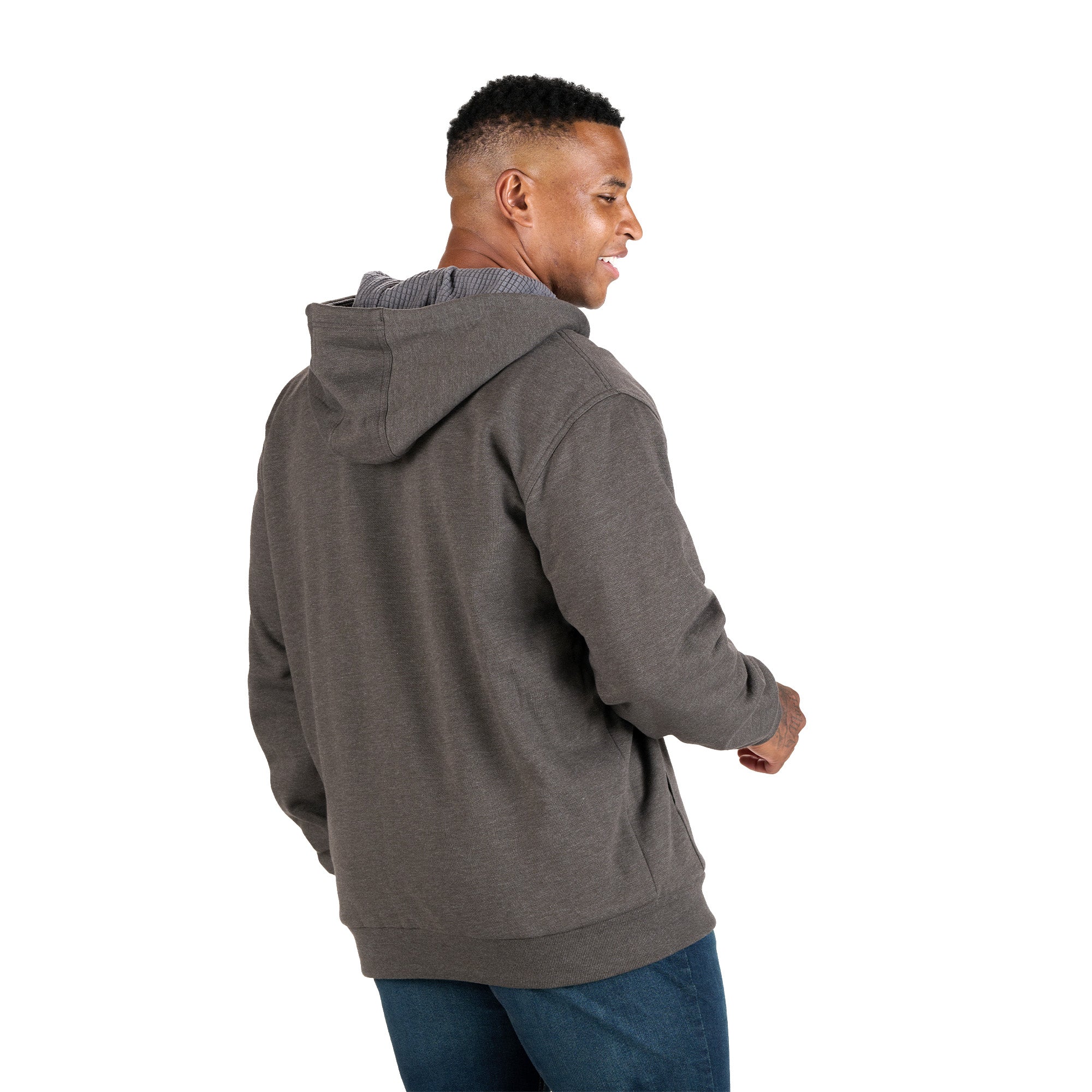 Heritage Grid Fleece-Lined Full-Zip Hooded Sweatshirt - Image 3
