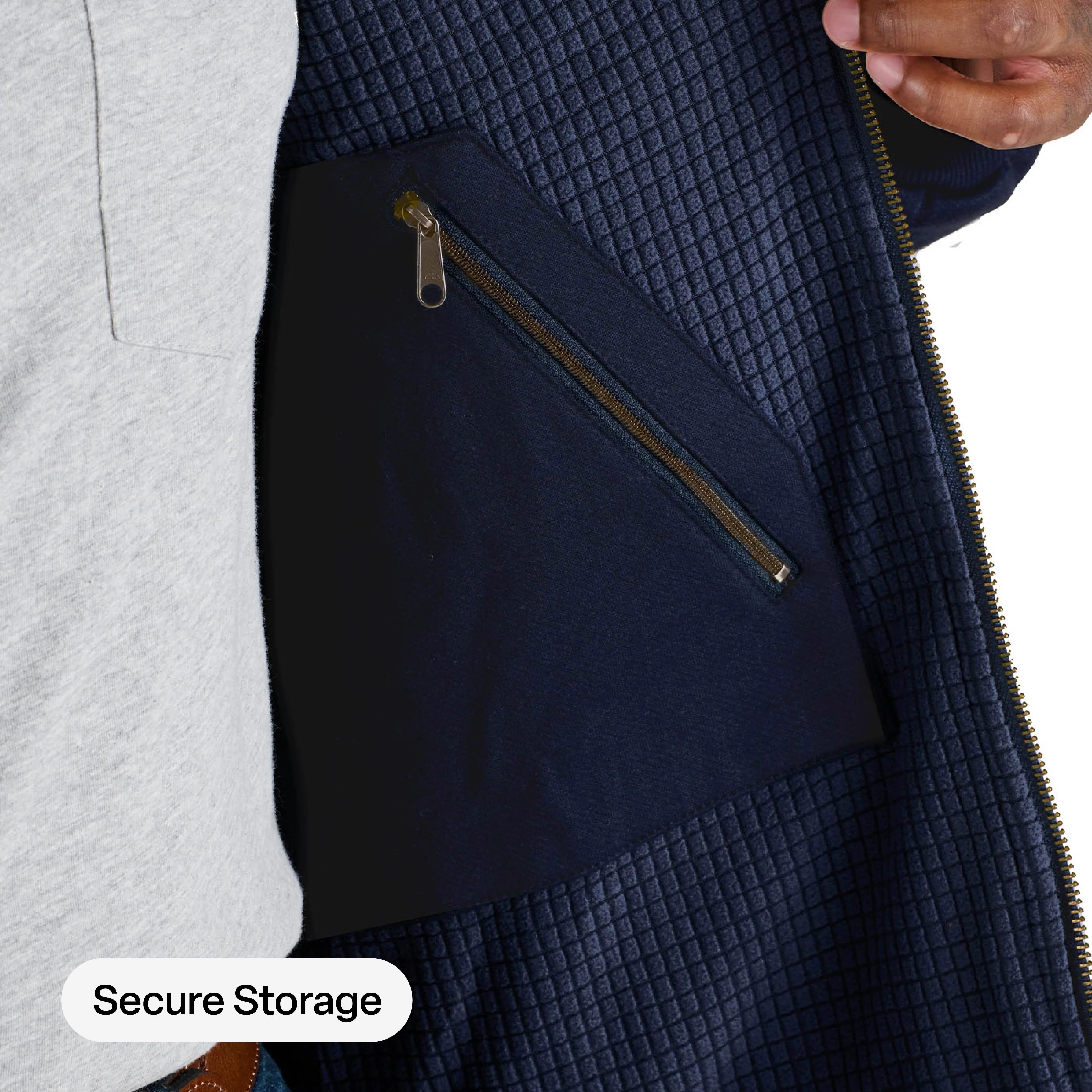Heritage Grid Fleece-Lined Full-Zip Hooded Sweatshirt - Image 9