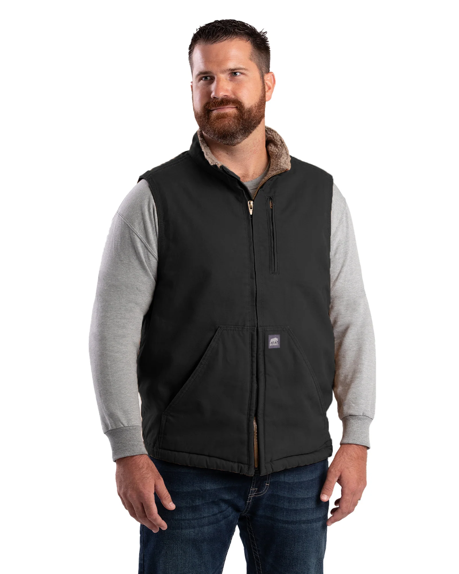 Heartland Sherpa-Lined Washed Duck Vest - Image 13