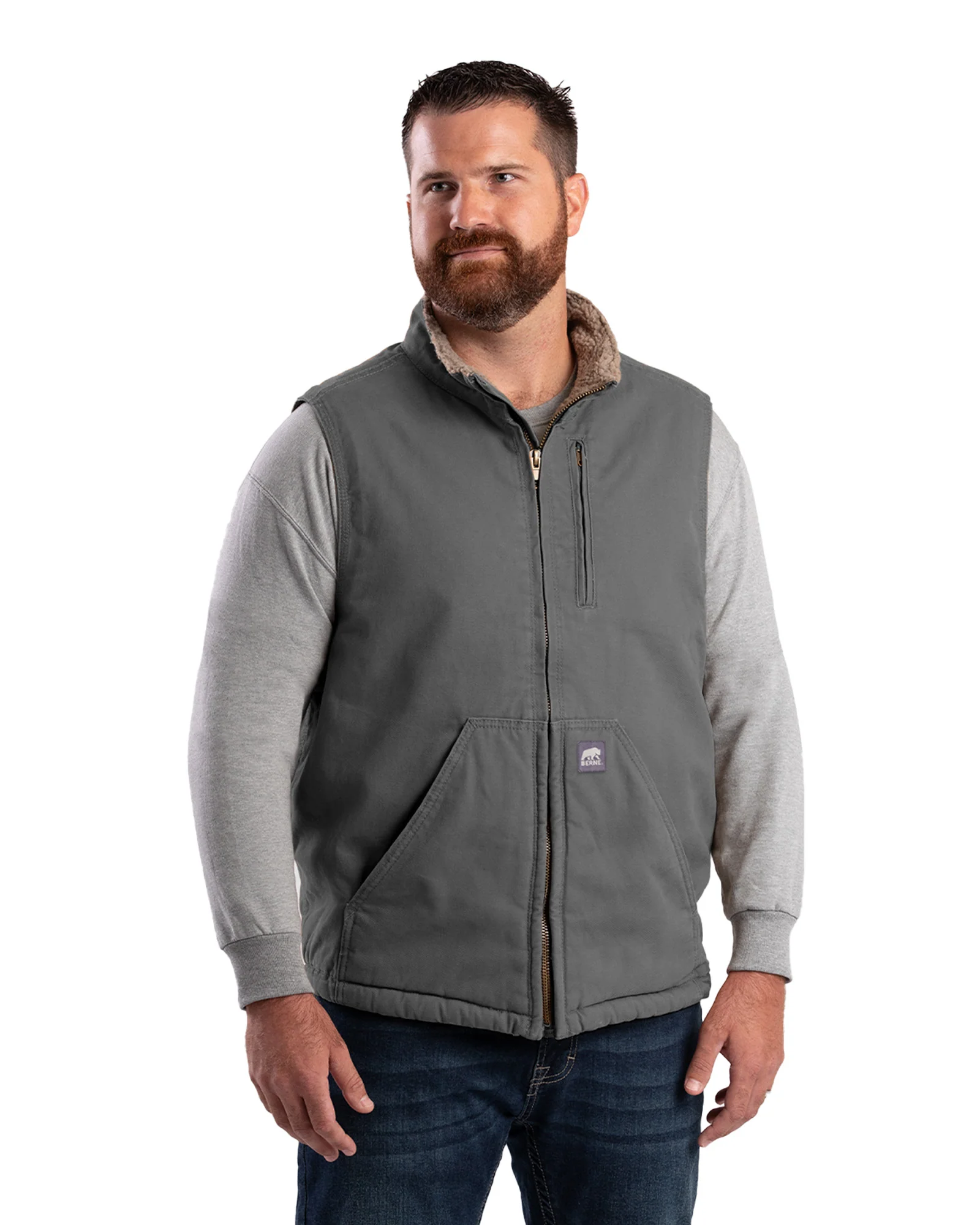 Heartland Sherpa-Lined Washed Duck Vest - Image 17