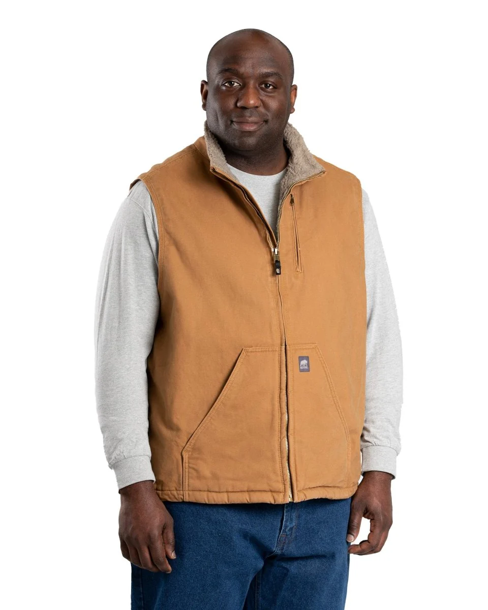 Heartland Sherpa-Lined Washed Duck Vest - Image 6