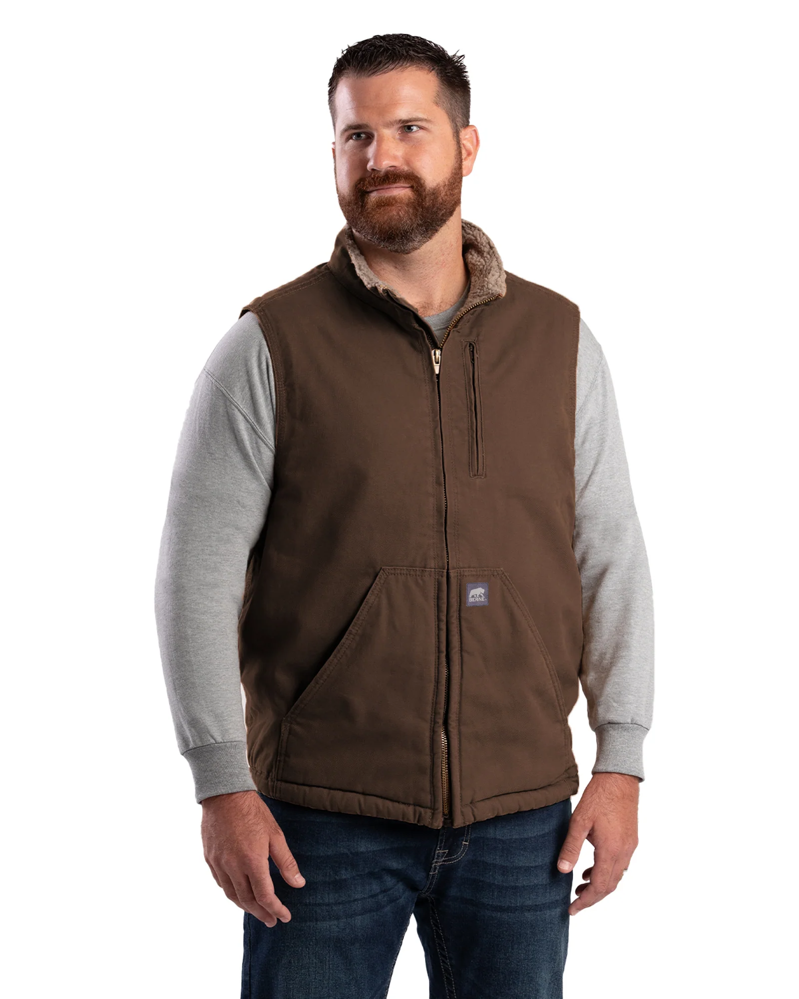 Heartland Sherpa-Lined Washed Duck Vest - Image 9