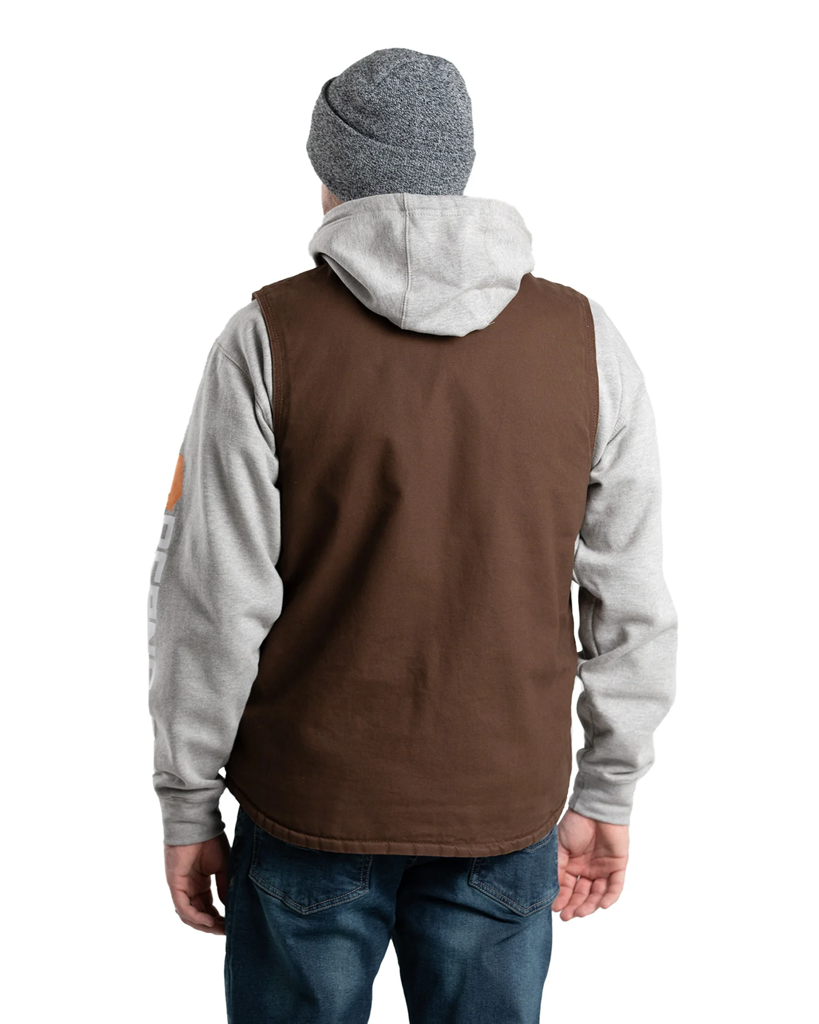 Heartland Sherpa-Lined Washed Duck V-Neck Vest - Image 2